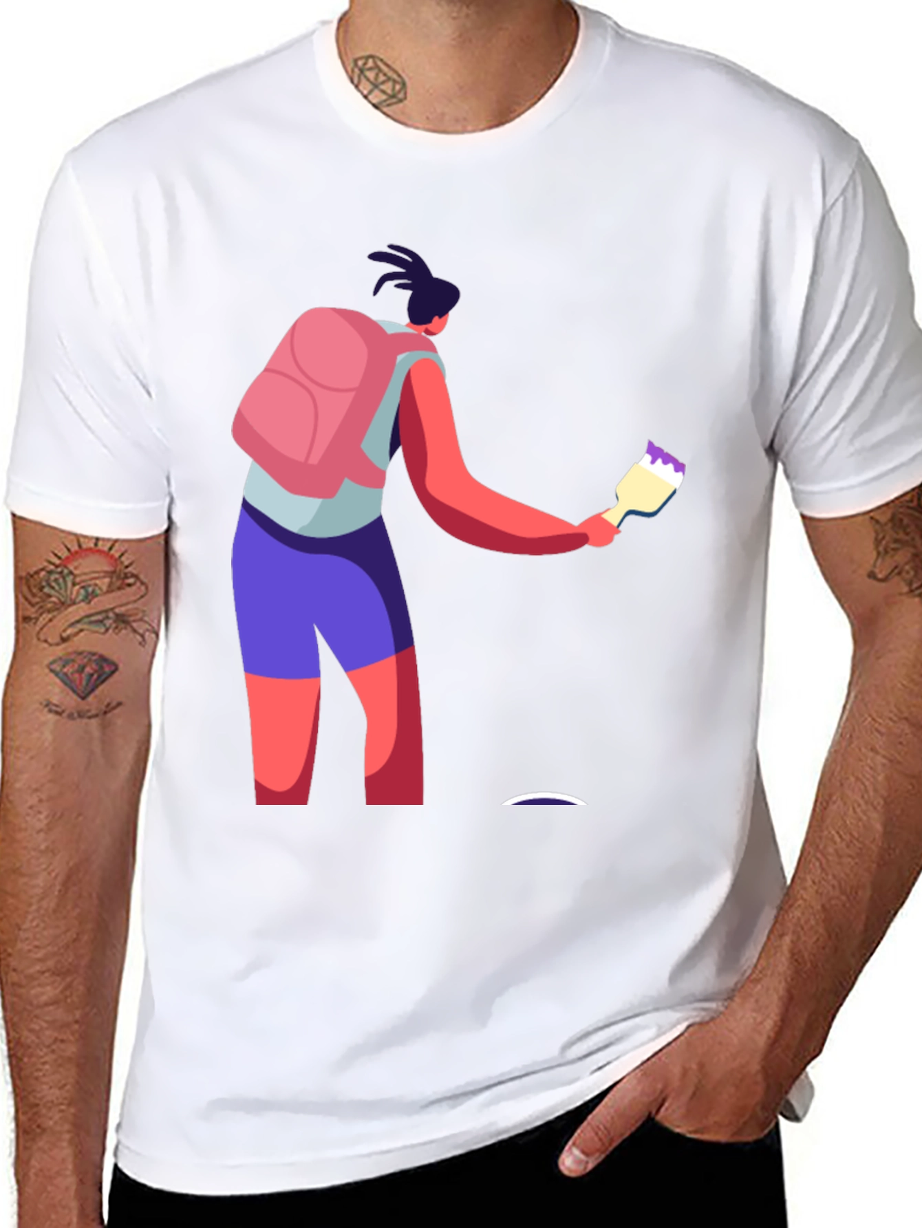 Artistic Graphic Tee - Painter Design