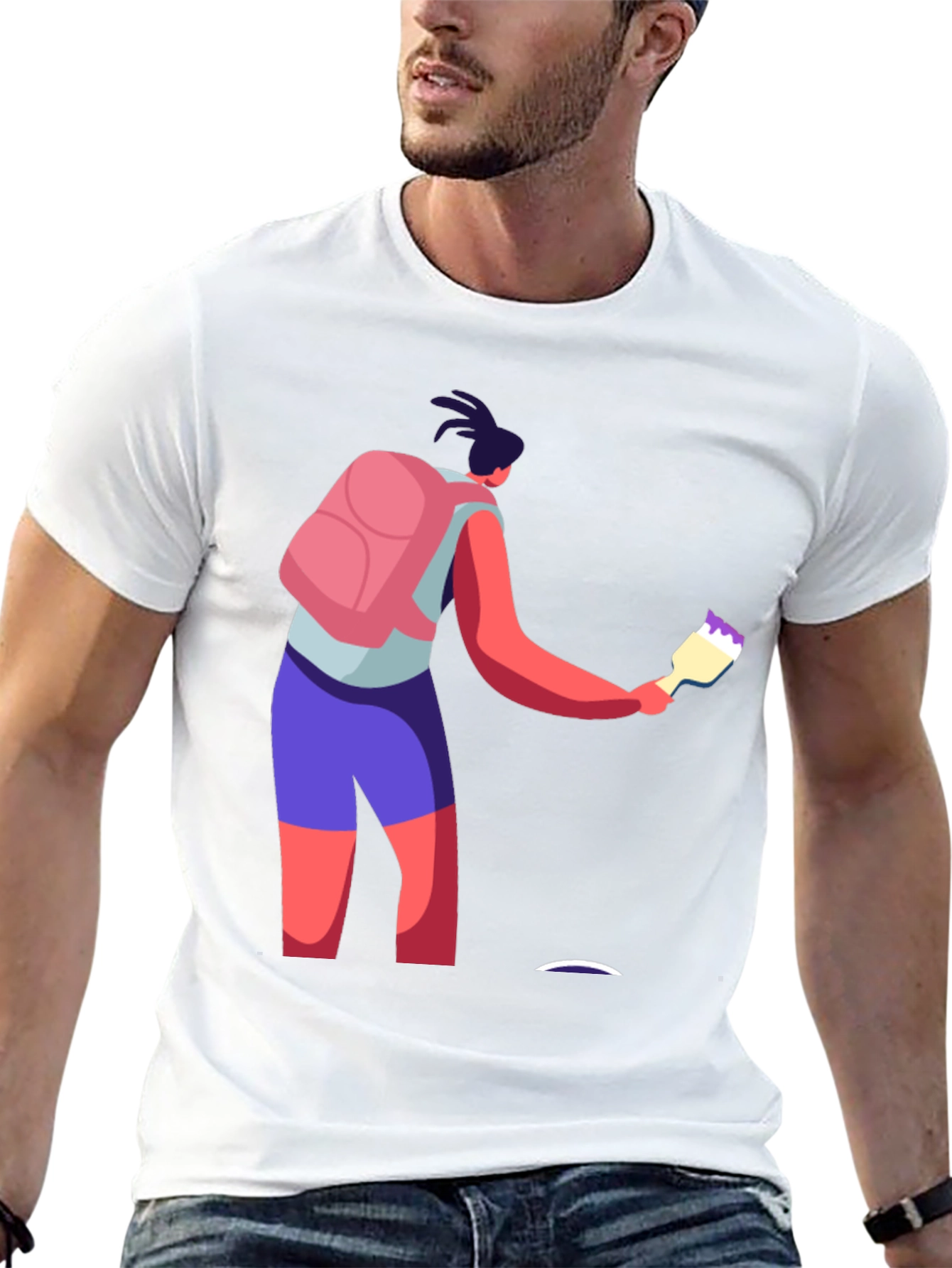 Artistic Graphic Tee - Painter Design