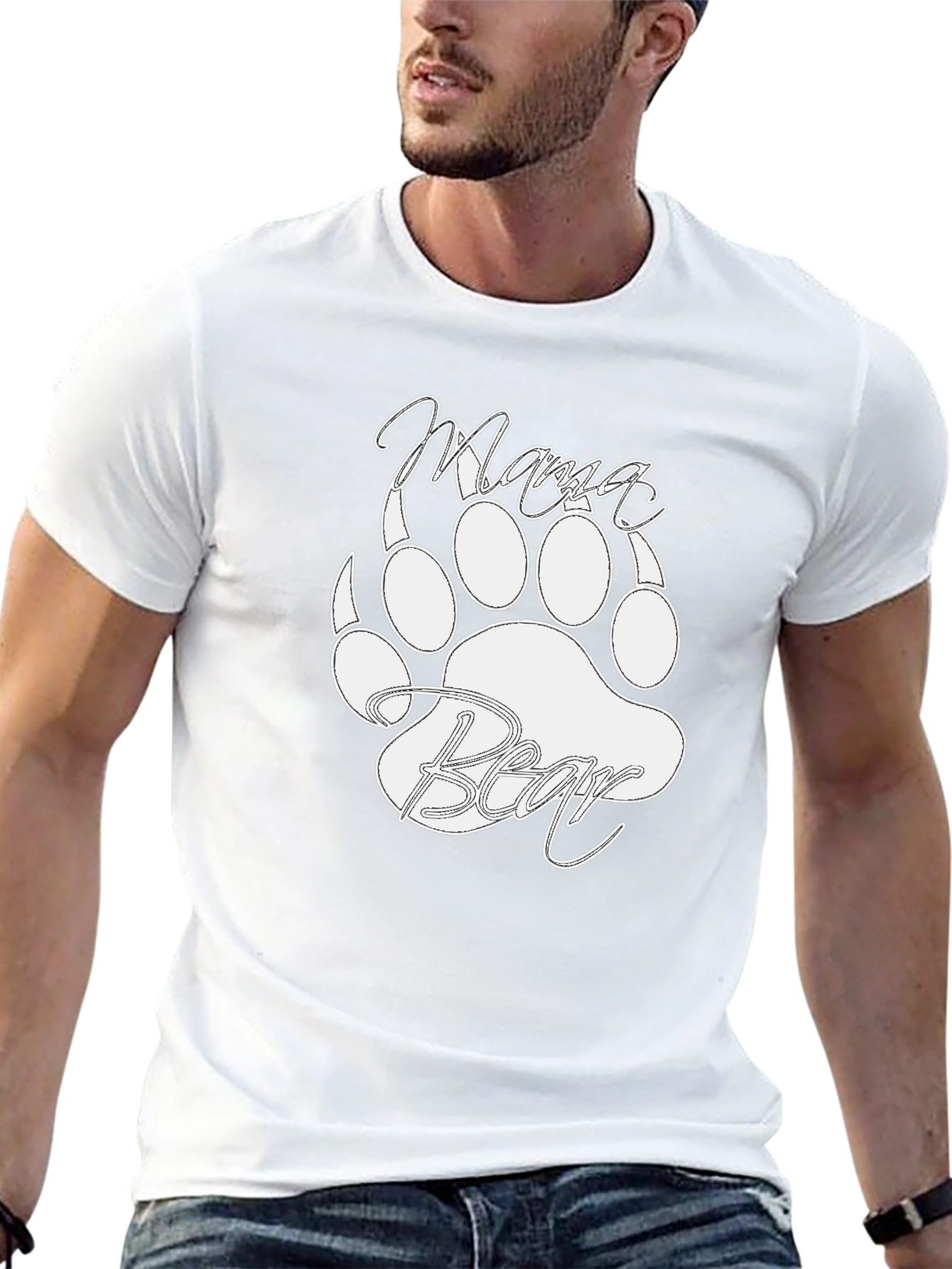 Mama Bear T-Shirt - Cute Bear Paw Design
