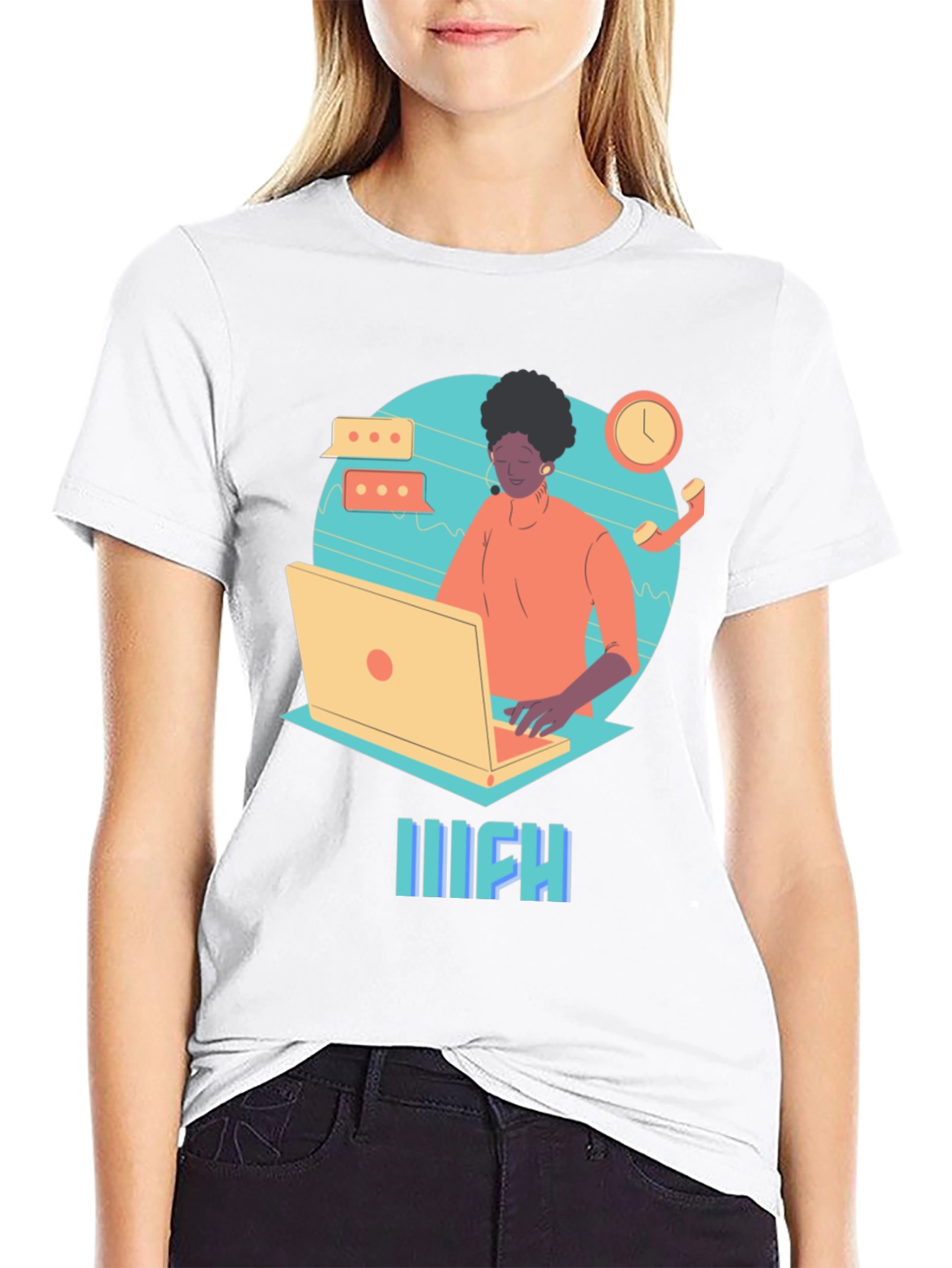 Work From Home Graphic Tee - Black