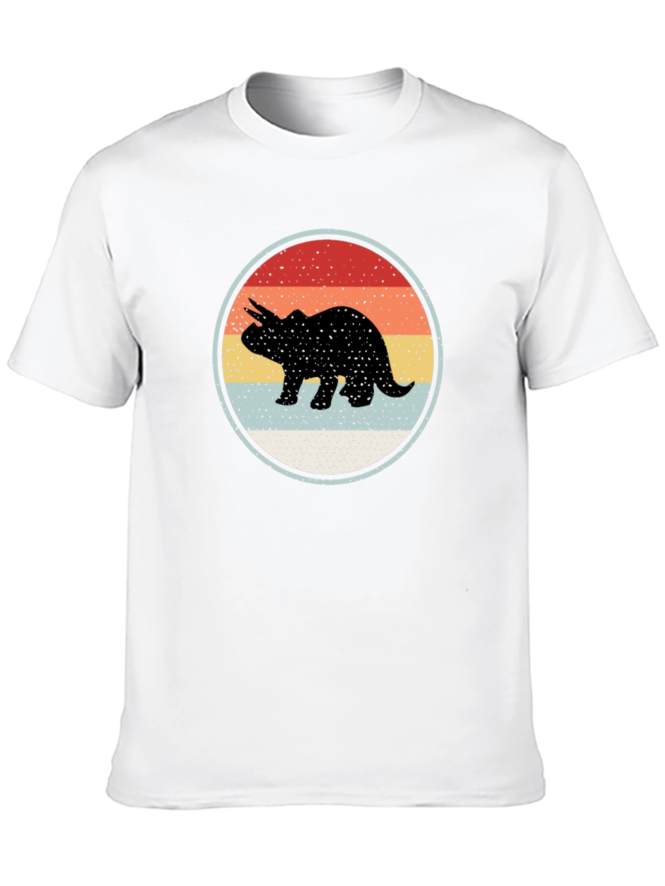 Retro Triceratops Graphic Tee