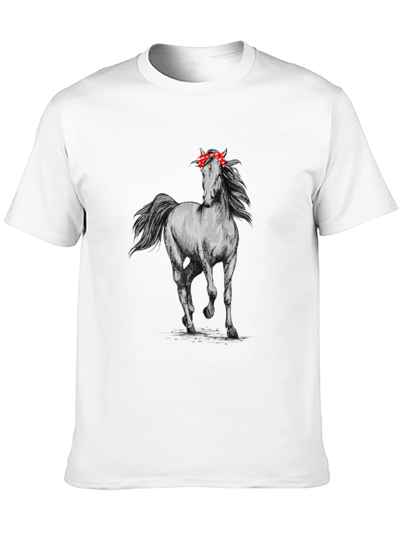 Horse with Bandana Graphic T-Shirt