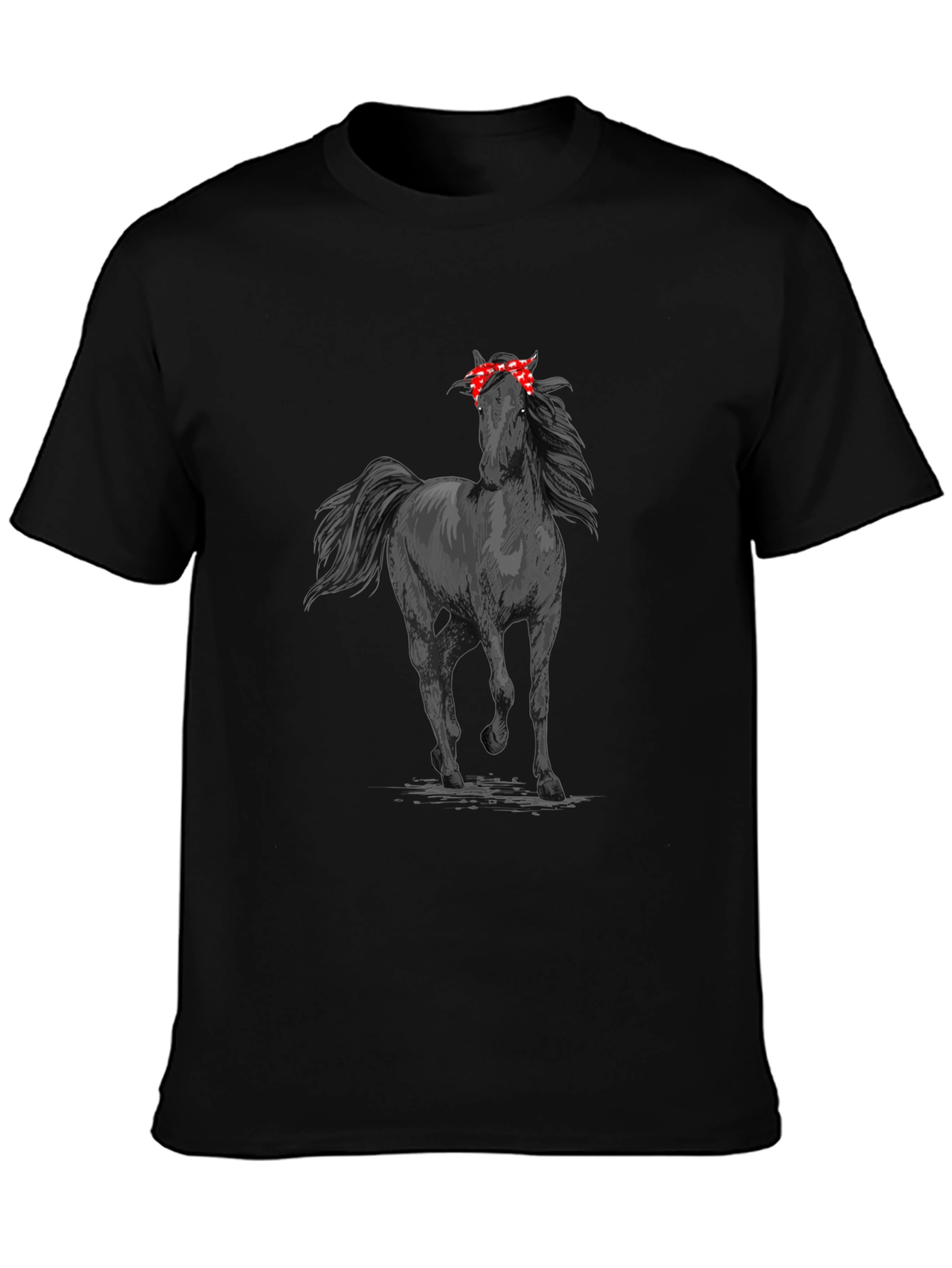 Horse with Bandana Graphic T-Shirt