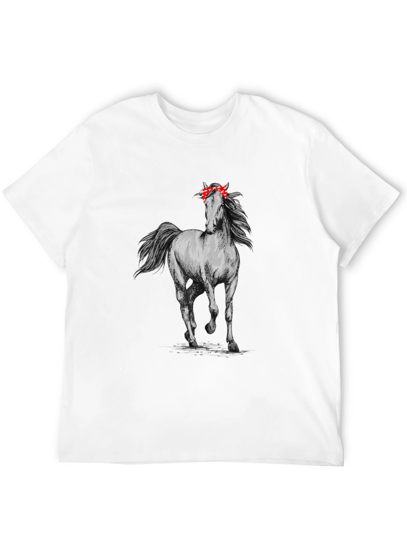 Horse with Bandana Graphic T-Shirt