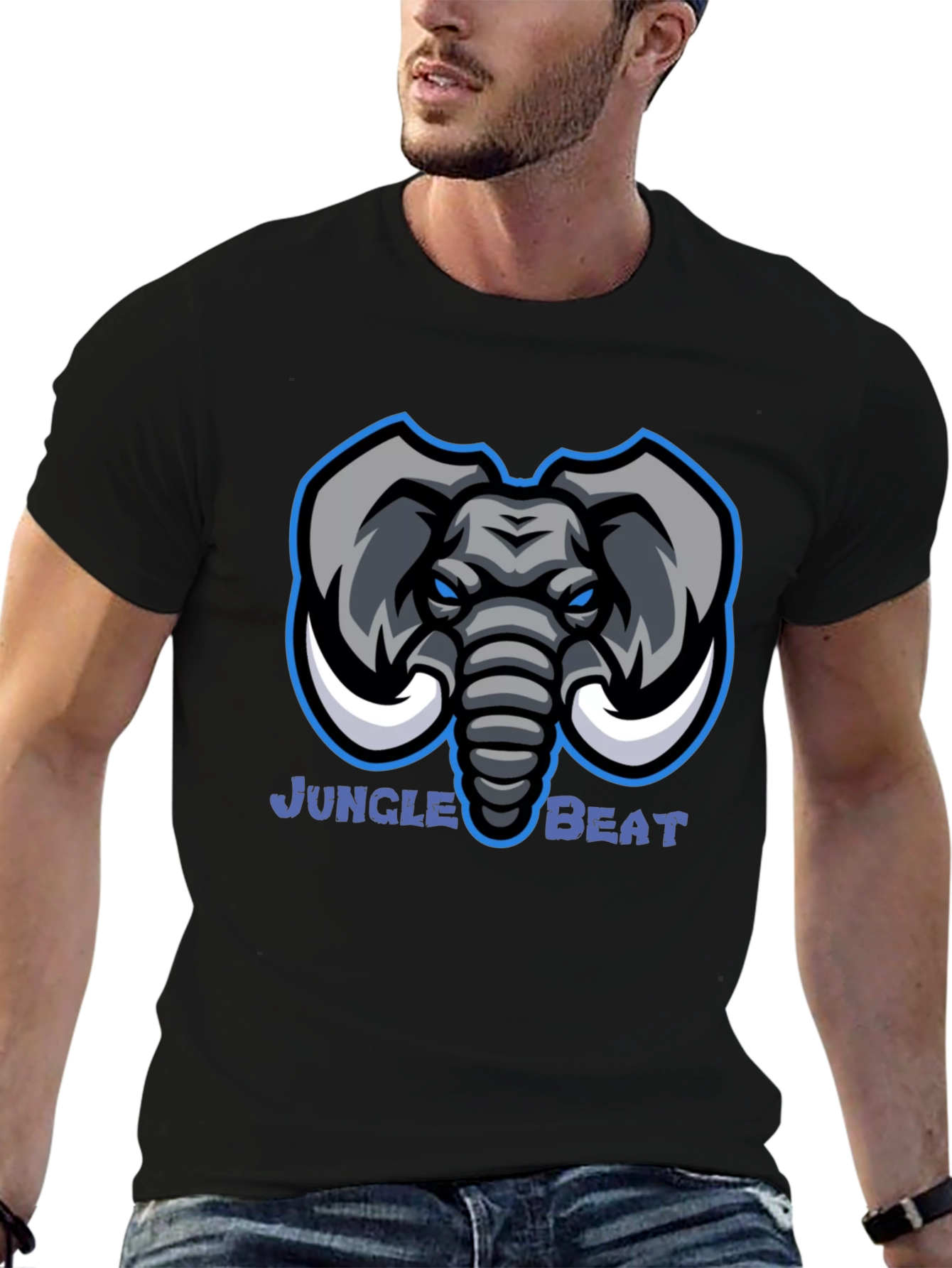 Jungle Beat Graphic T-Shirt - Elephant Design