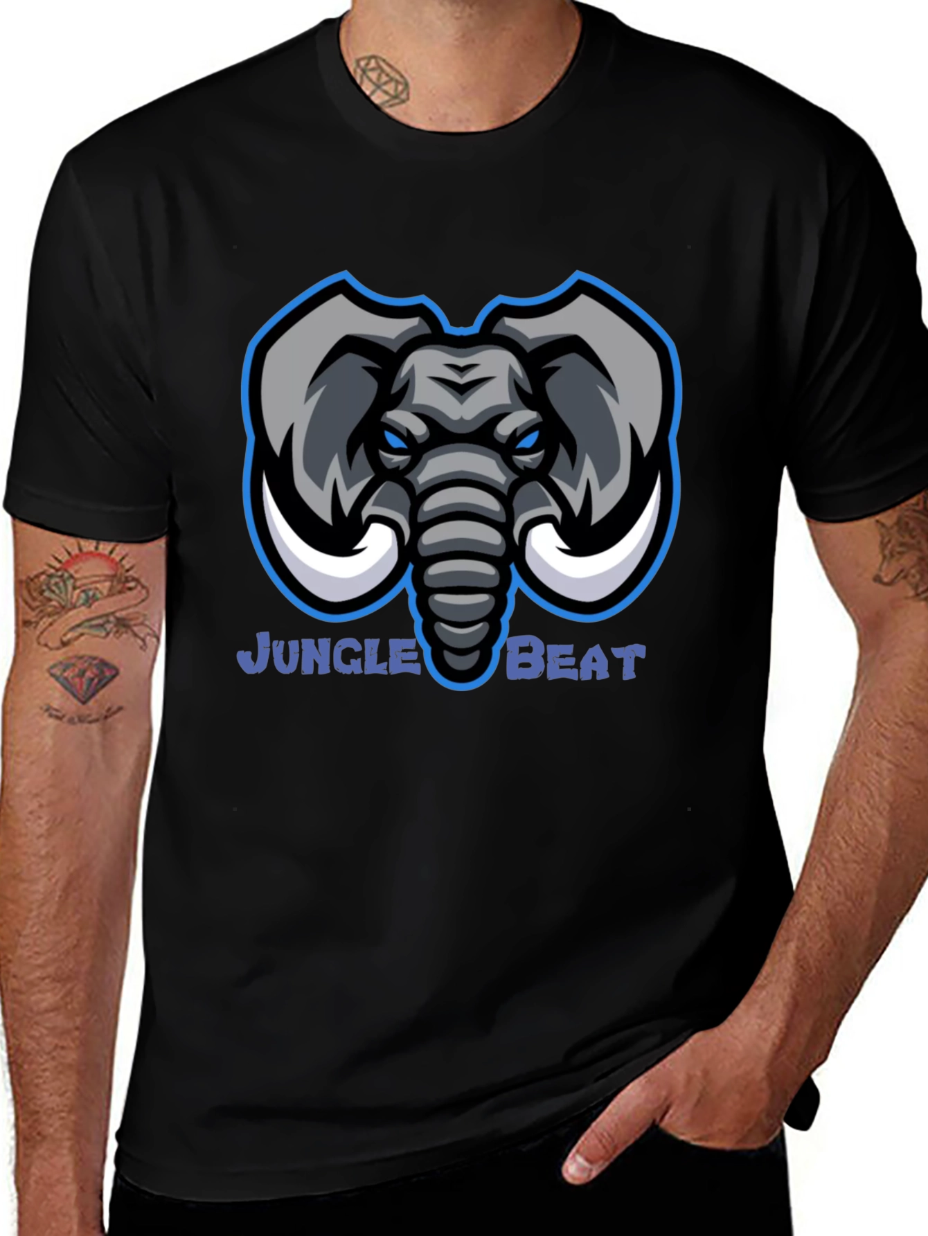 Jungle Beat Graphic T-Shirt - Elephant Design