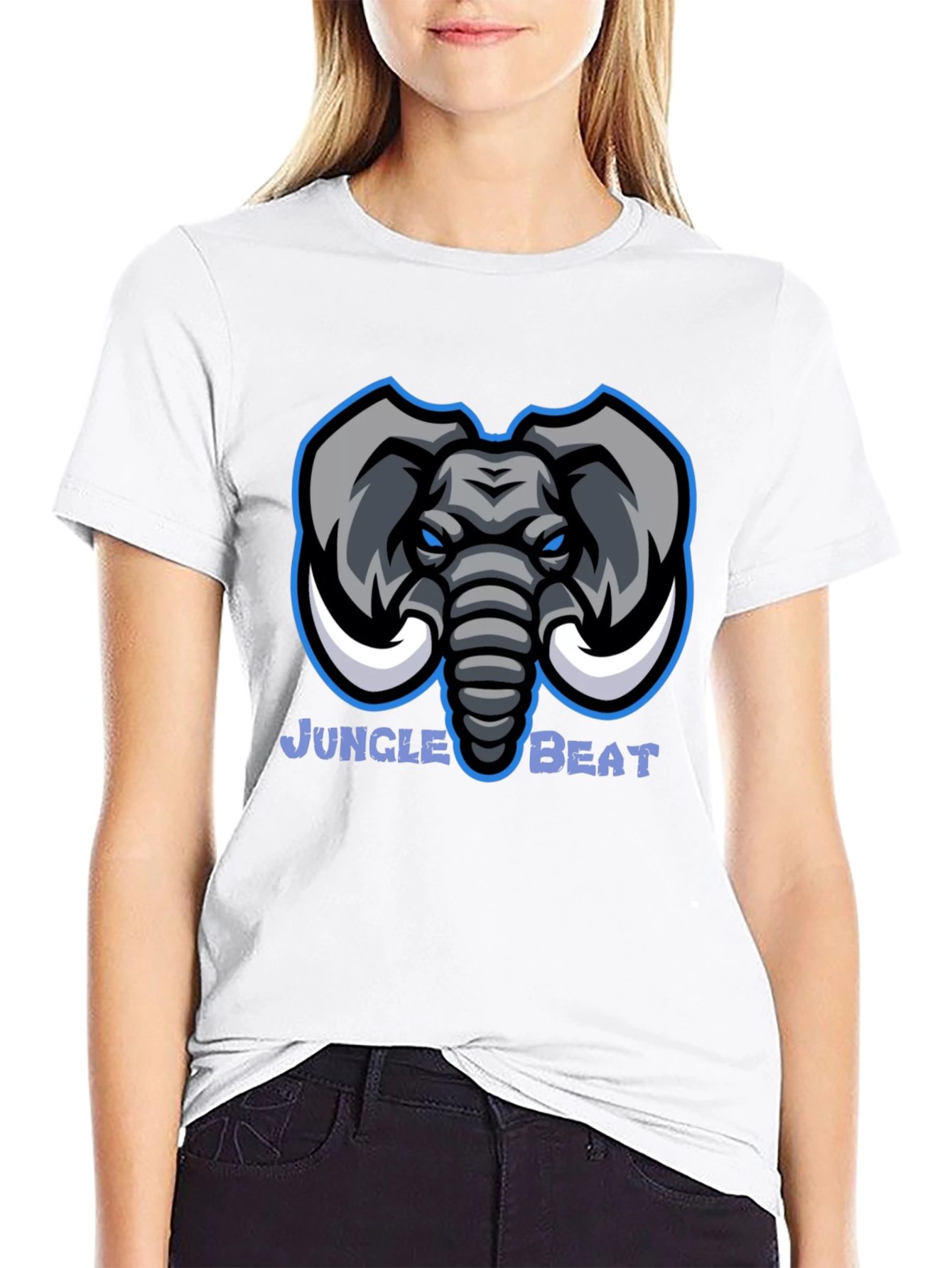 Jungle Beat Graphic T-Shirt - Elephant Design