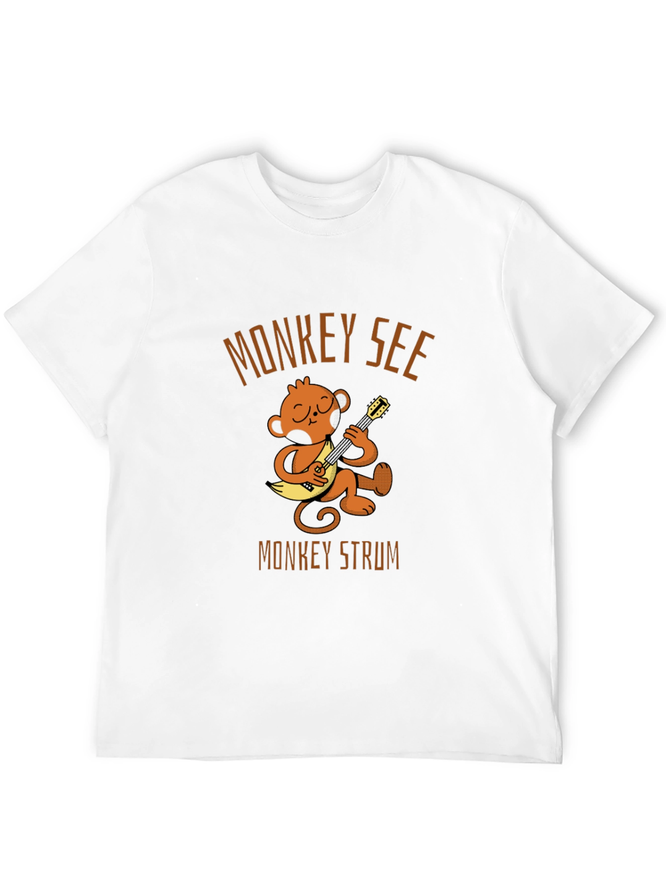 Monkey See Monkey Strum Black T-Shirt