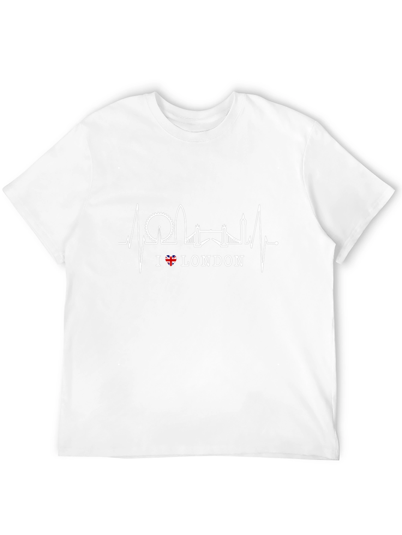 I Love London Heartbeat Black T-Shirt