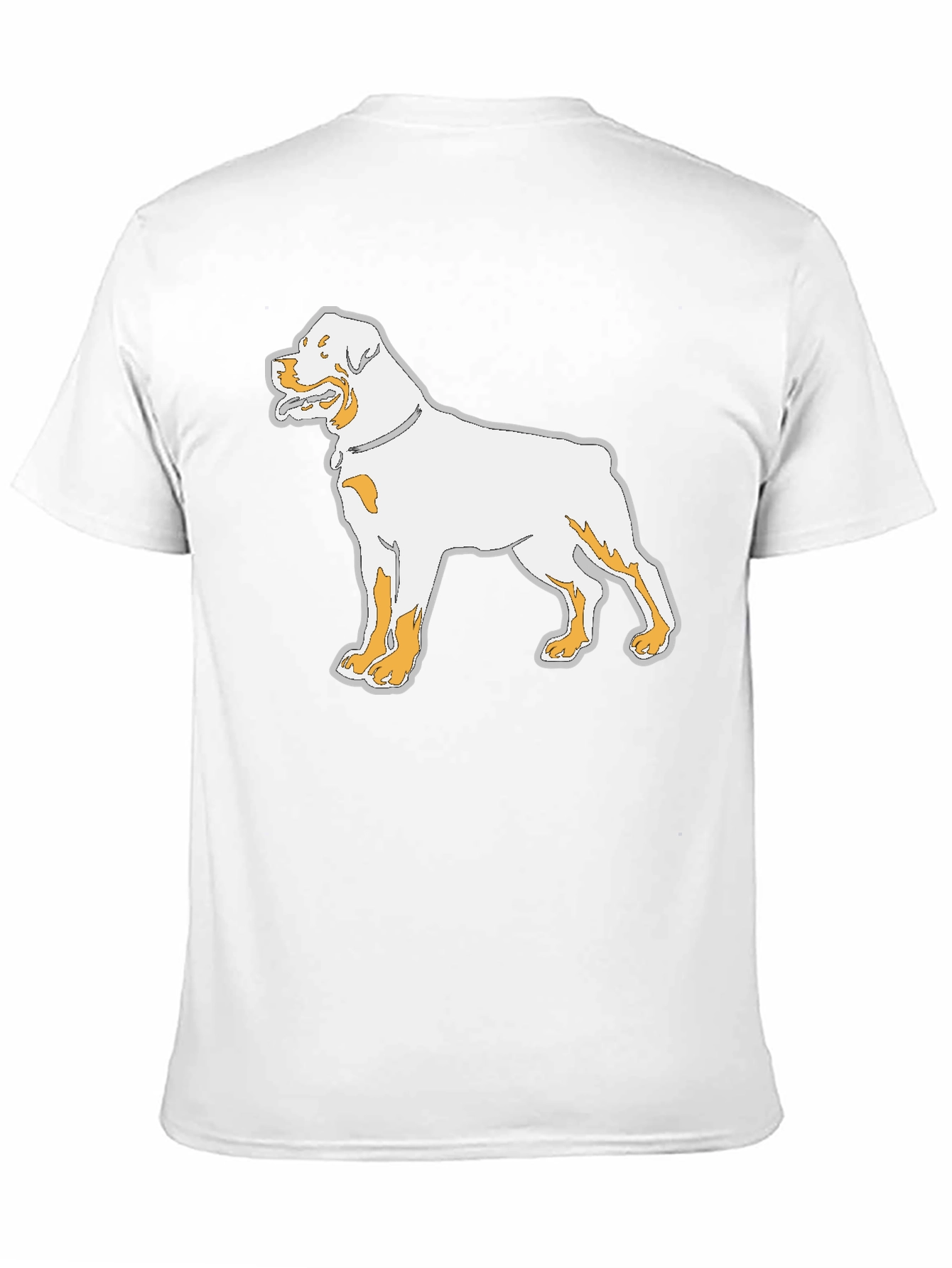 Rottweiler Dog Graphic Print Mens Black T-Shirt