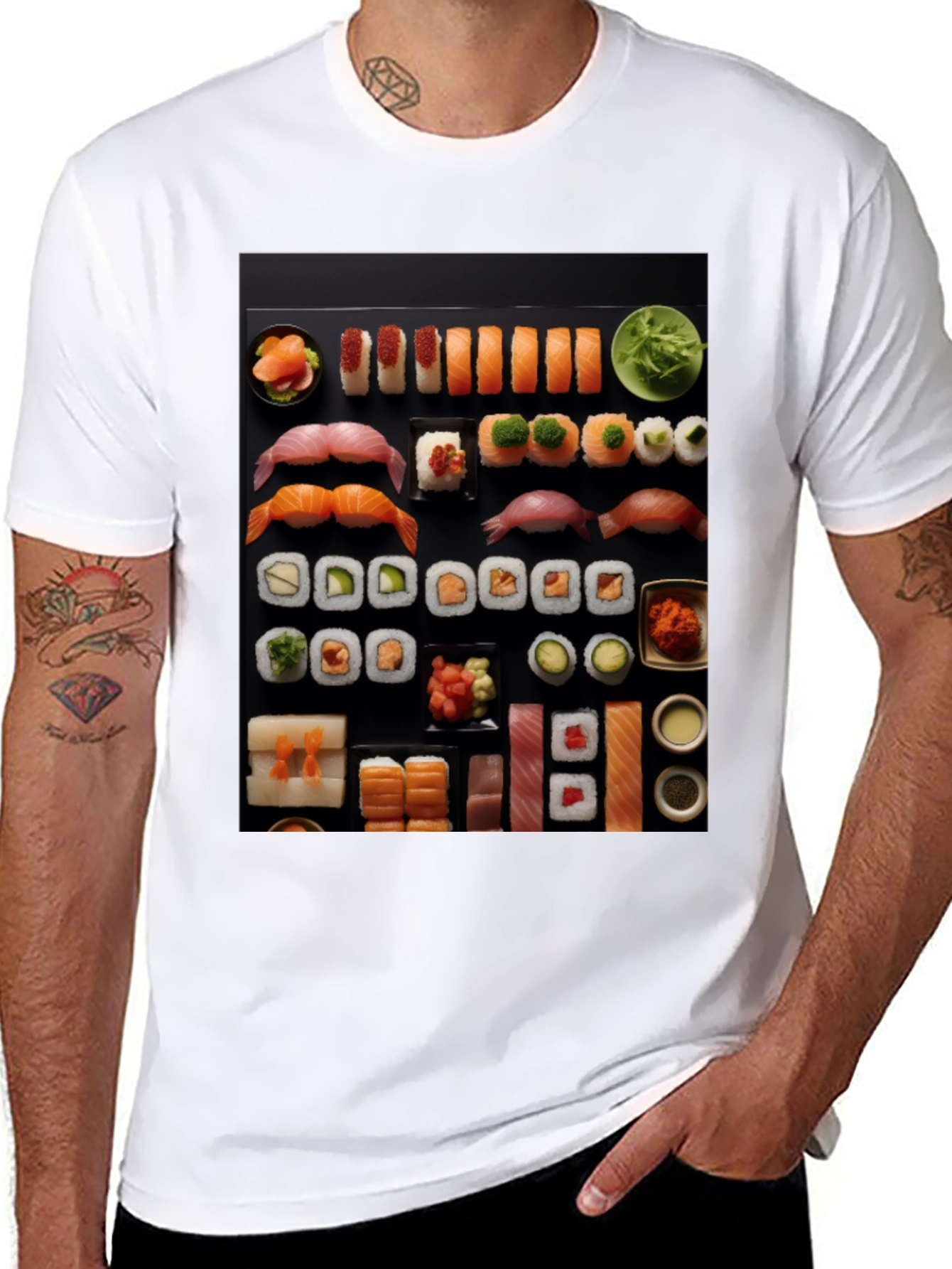 Sushi Feast Graphic Tee - Food Lovers Delight