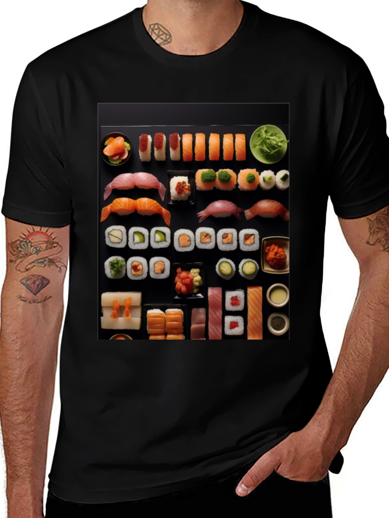 Sushi Feast Graphic Tee - Food Lovers Delight