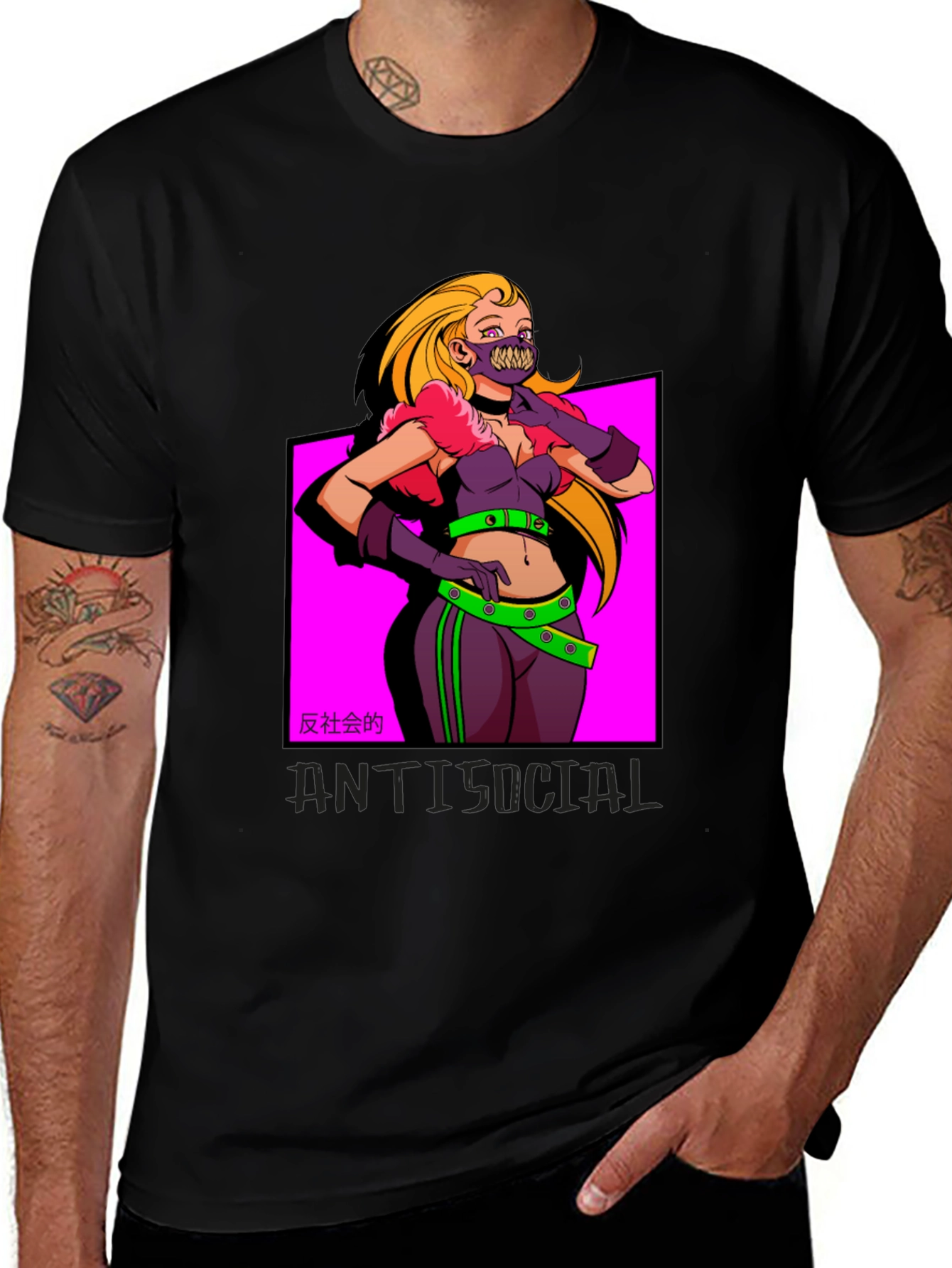 Edgy Anti-Social Graphic Tee