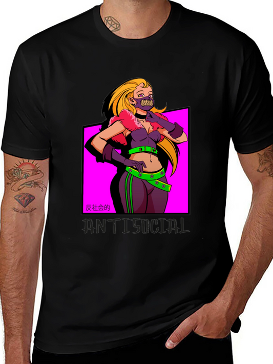 Edgy Anti-Social Graphic Tee