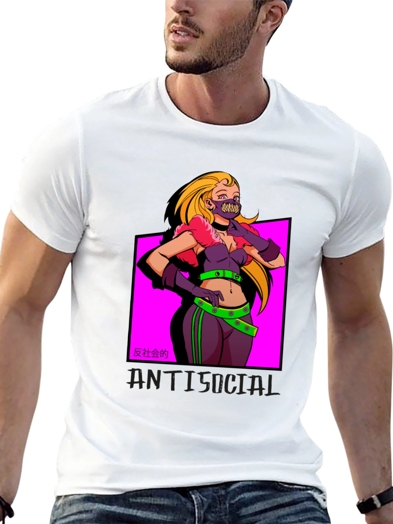 Edgy Anti-Social Graphic Tee