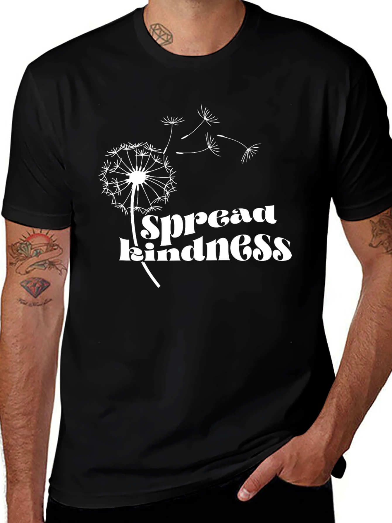 Spread Kindness Graphic Tee - Black