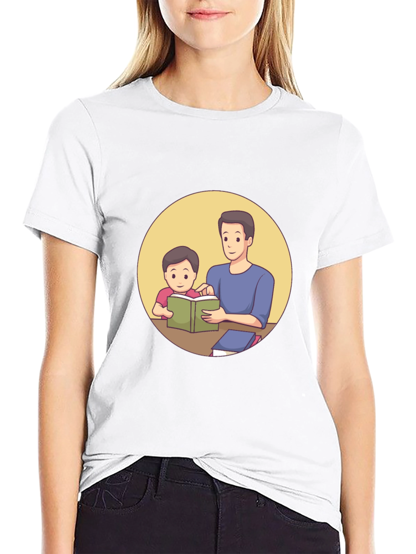 Father & Son Reading T-Shirt