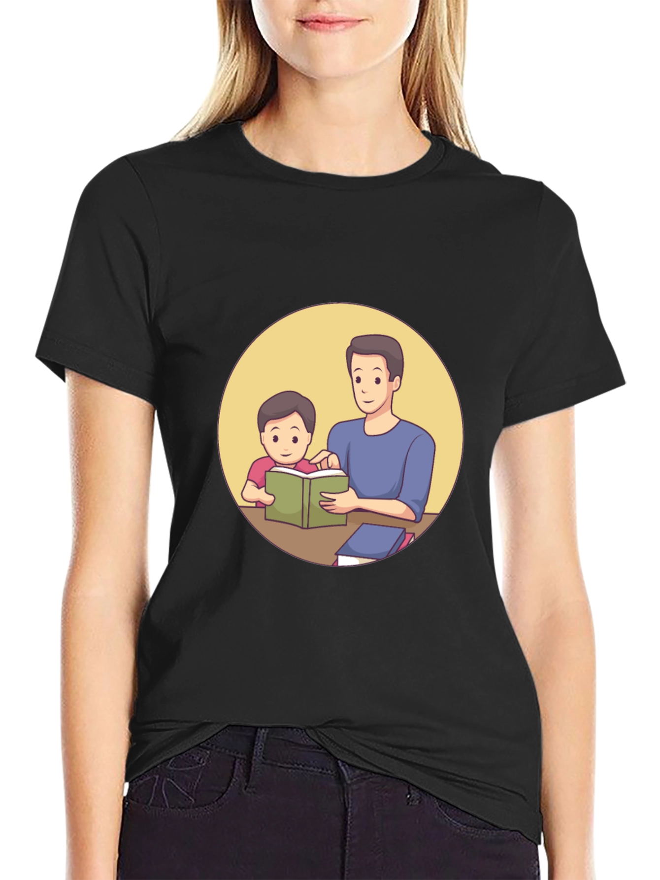 Father & Son Reading T-Shirt