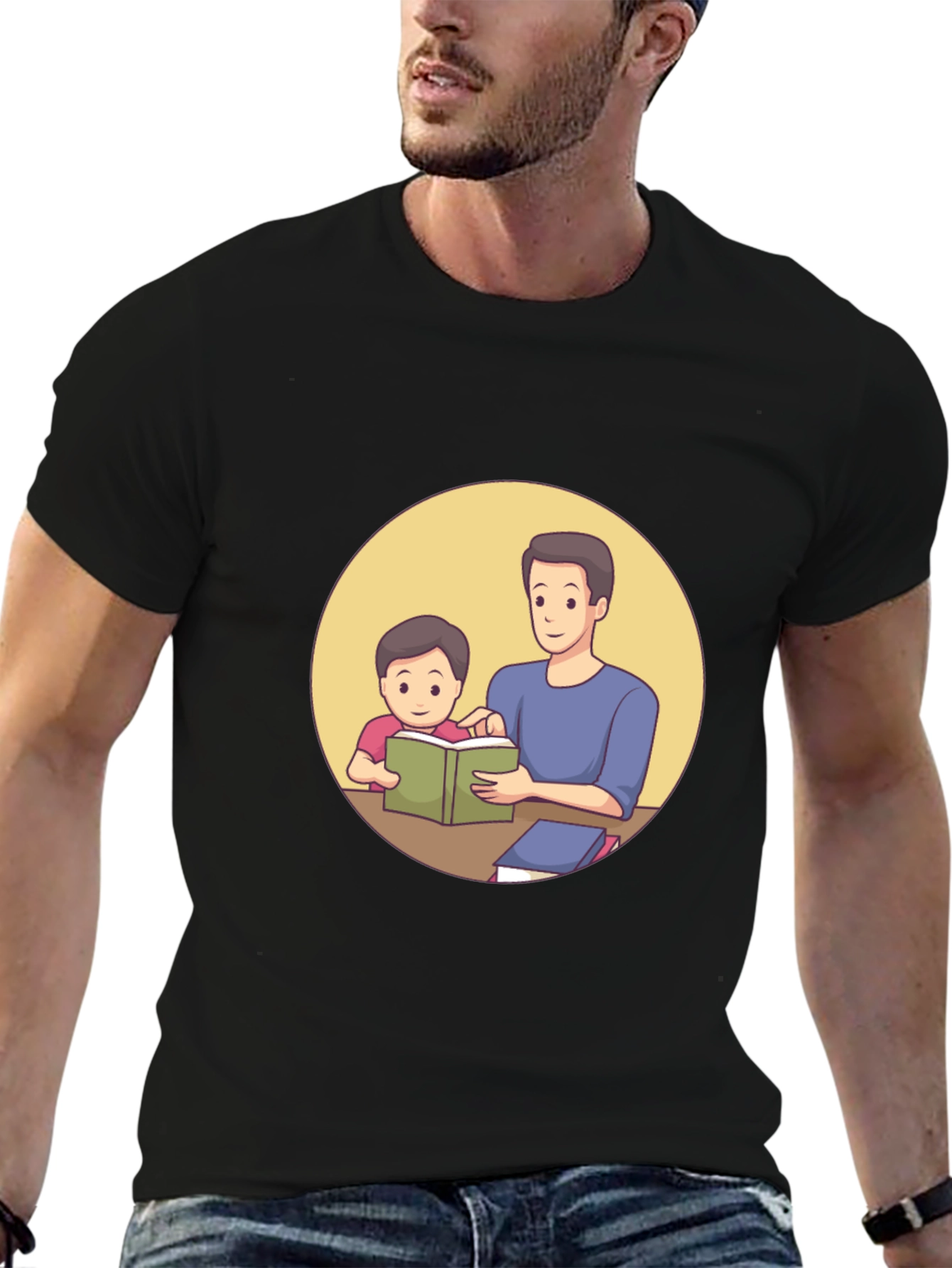 Father & Son Reading T-Shirt
