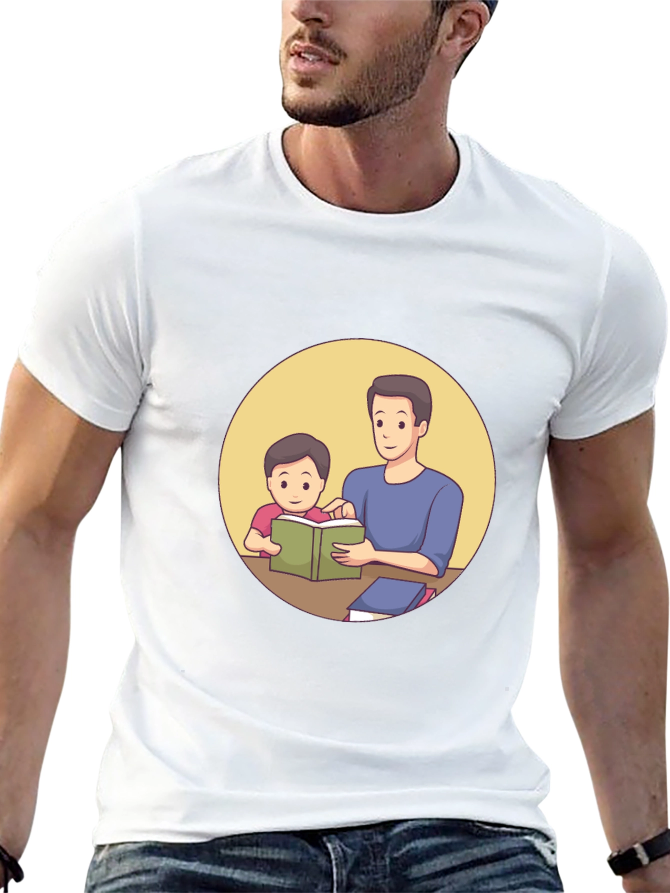Father & Son Reading T-Shirt