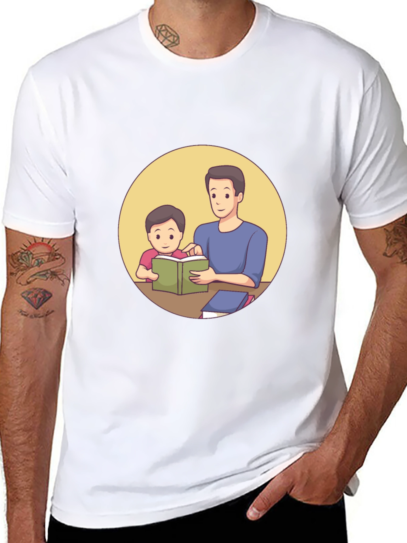 Father & Son Reading T-Shirt