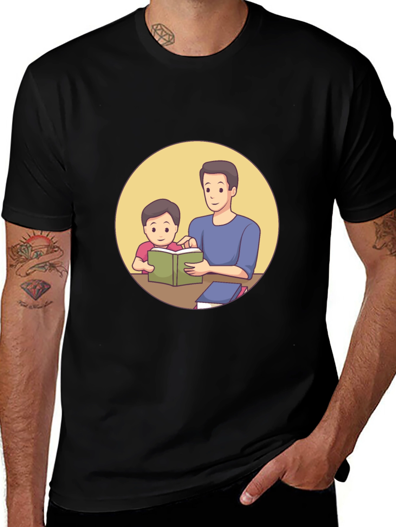 Father & Son Reading T-Shirt