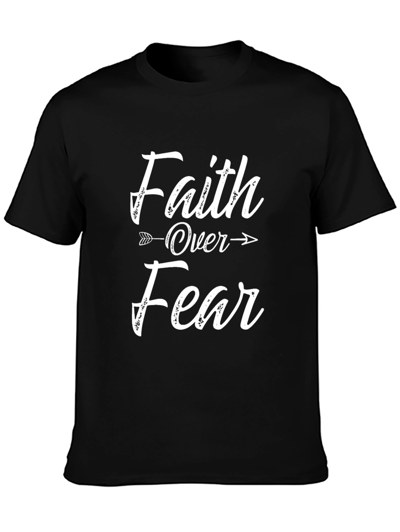 Faith Over Fear Graphic Tee - Mens Black T-Shirt