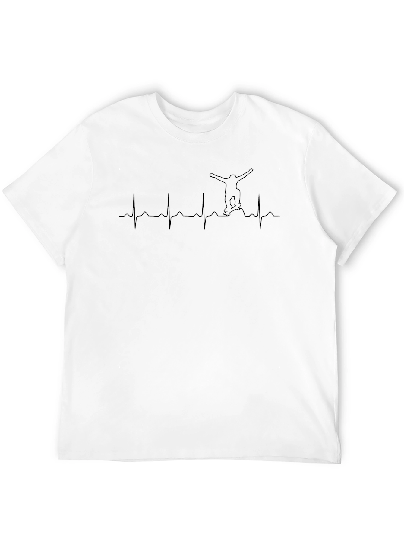 Snowboarding Heartbeat T-Shirt - Black
