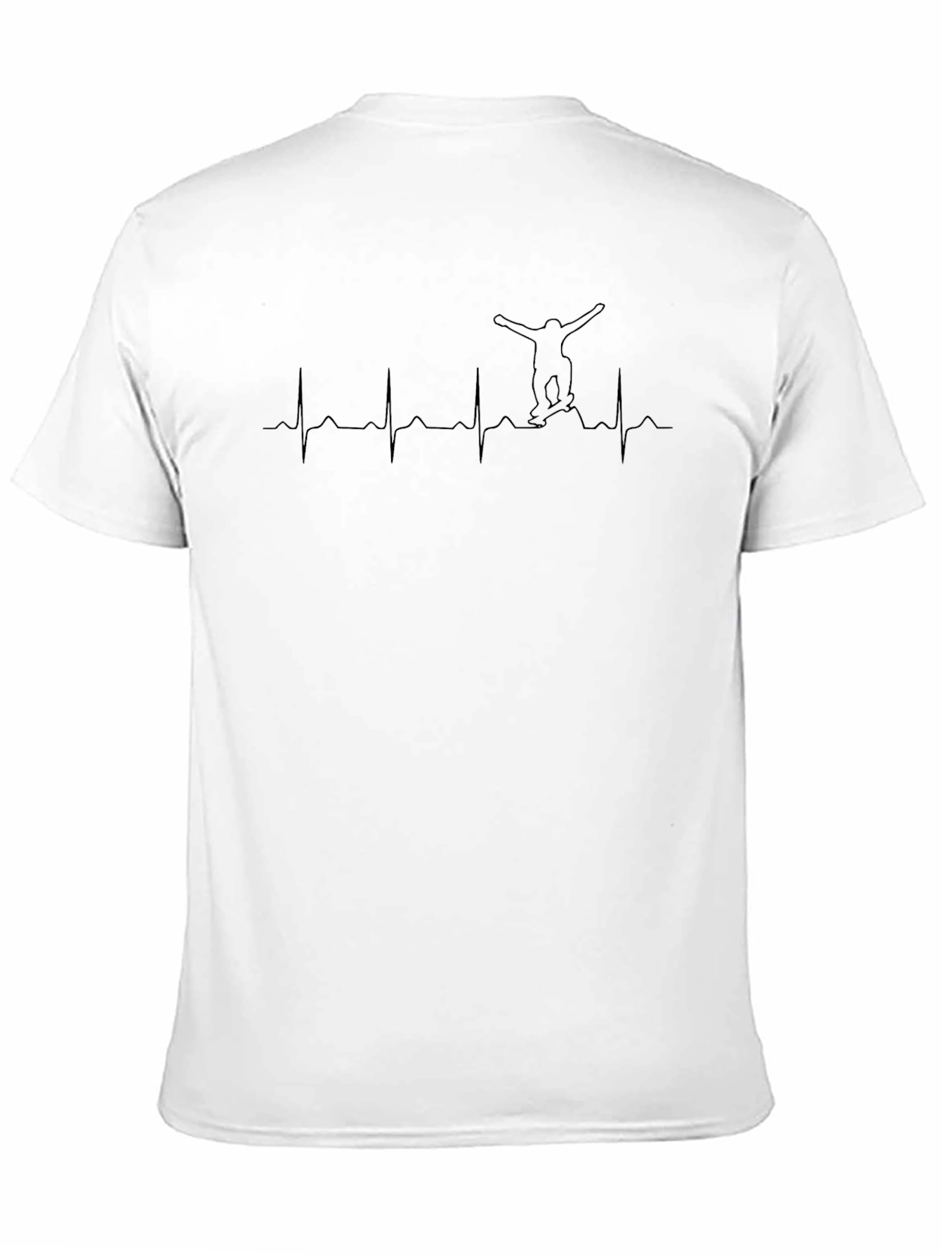 Snowboarding Heartbeat T-Shirt - Black