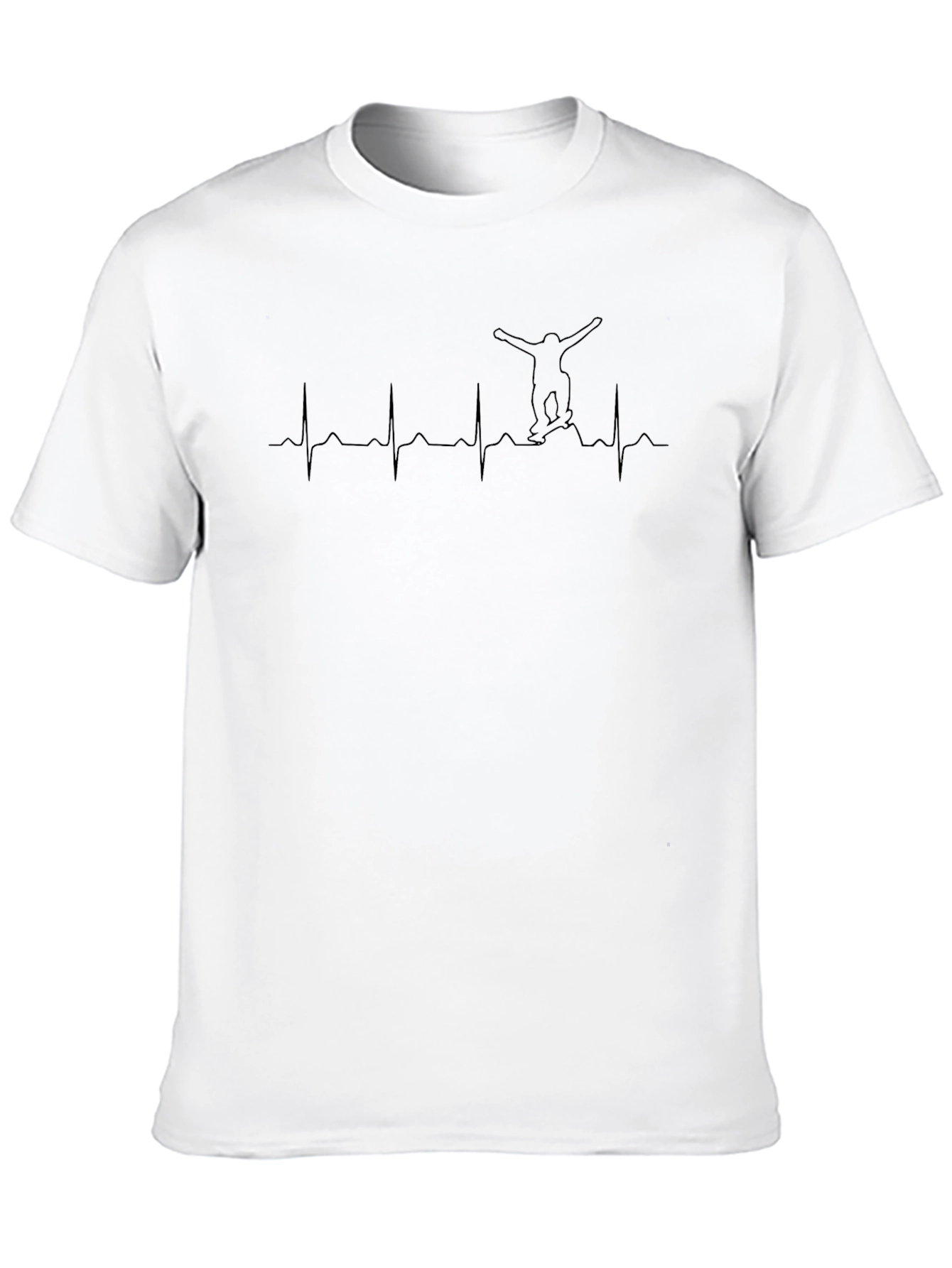 Snowboarding Heartbeat T-Shirt - Black