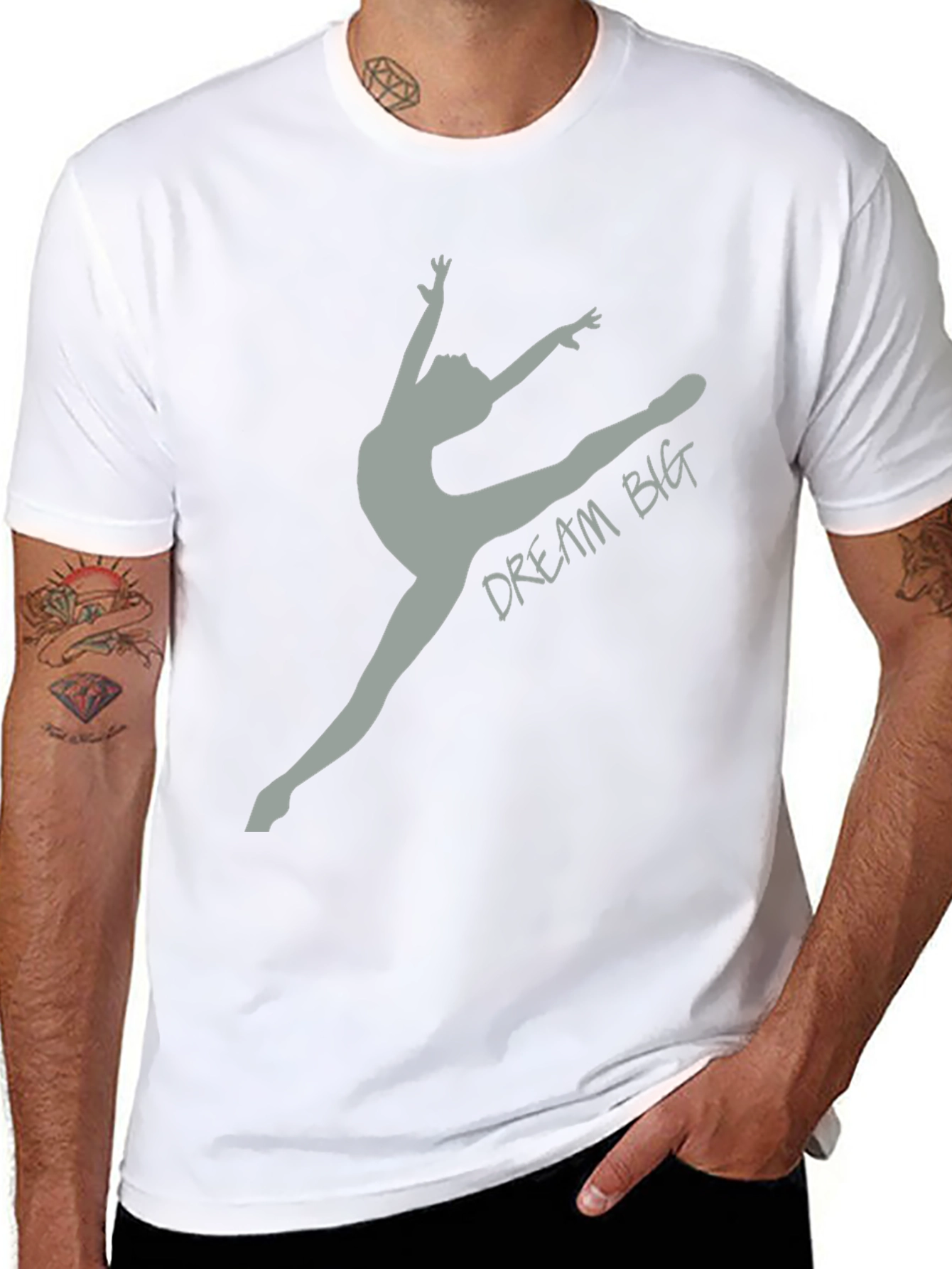 Dream Big Gymnast Tee - Black Cotton T-Shirt