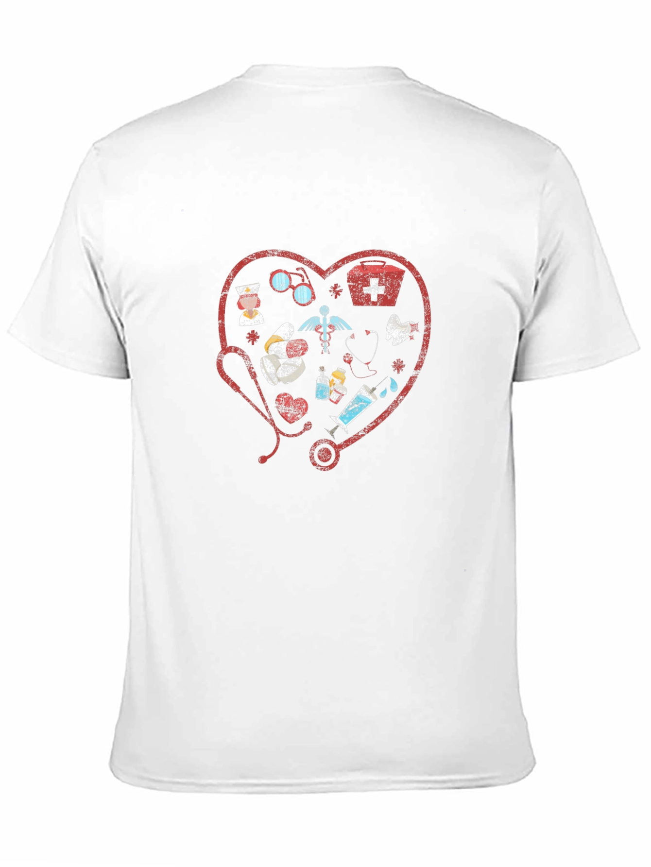 Medical Love Heart Graphic Tee - Black