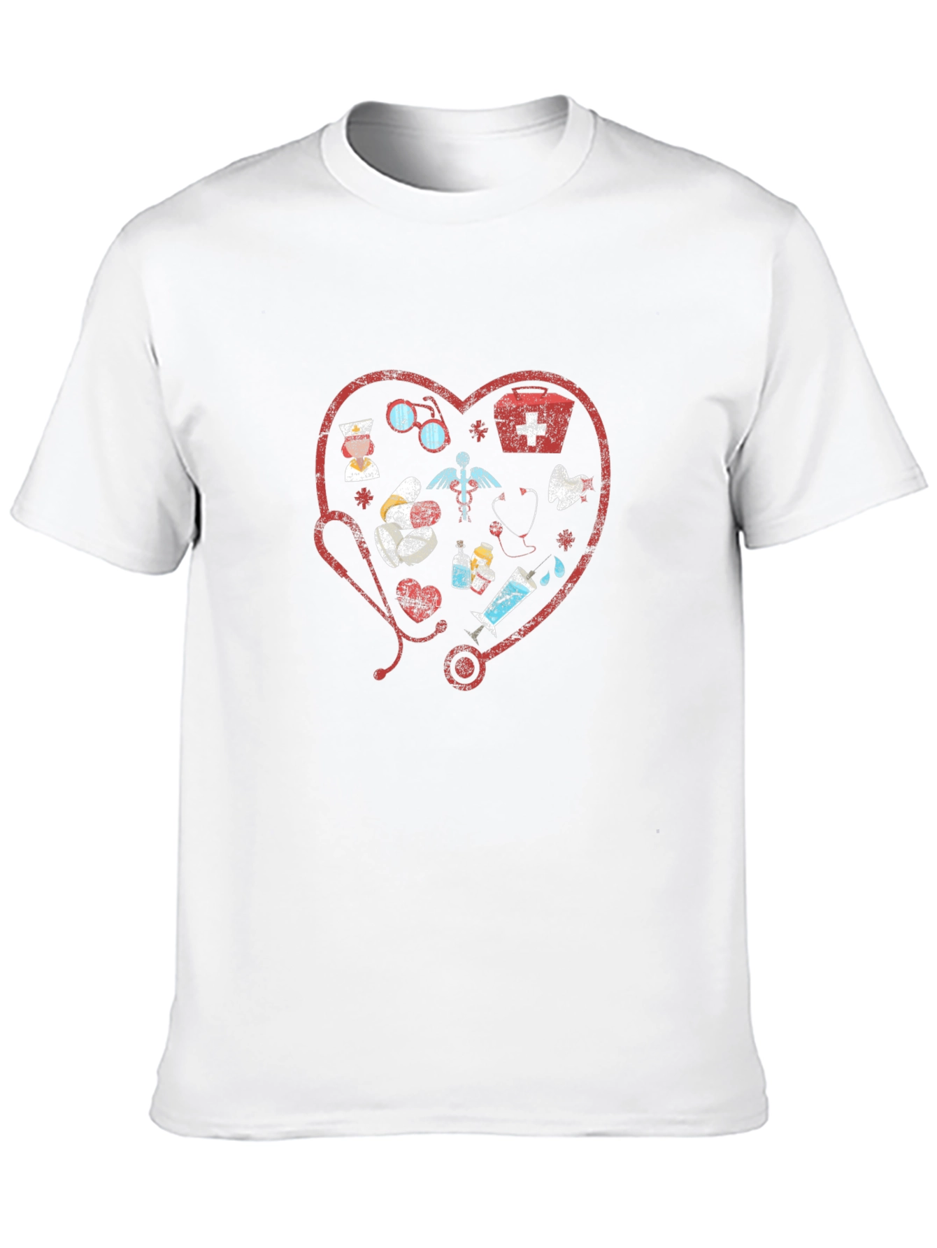 Medical Love Heart Graphic Tee - Black