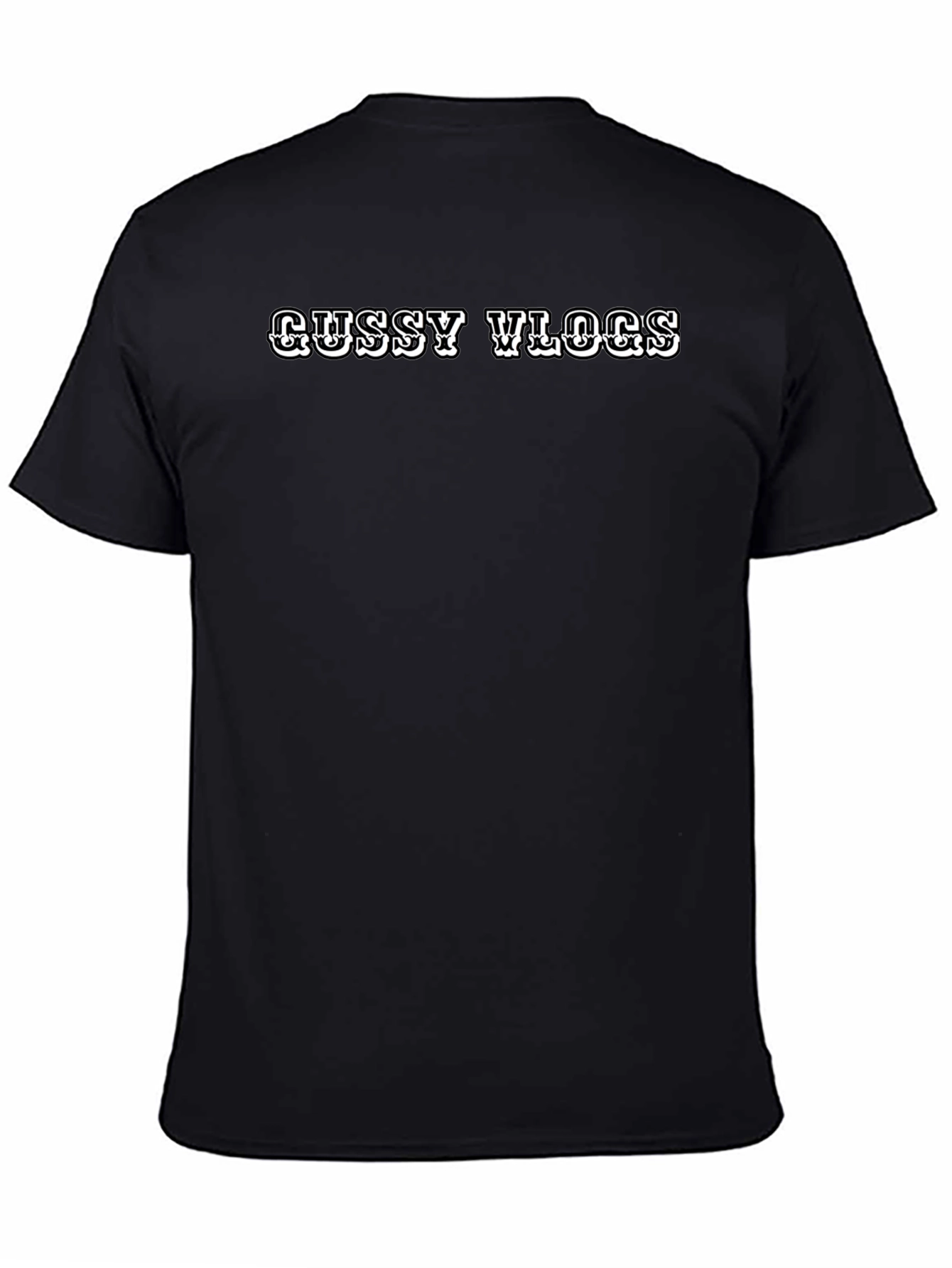 Gussy Vlogs Graphic Black T-Shirt