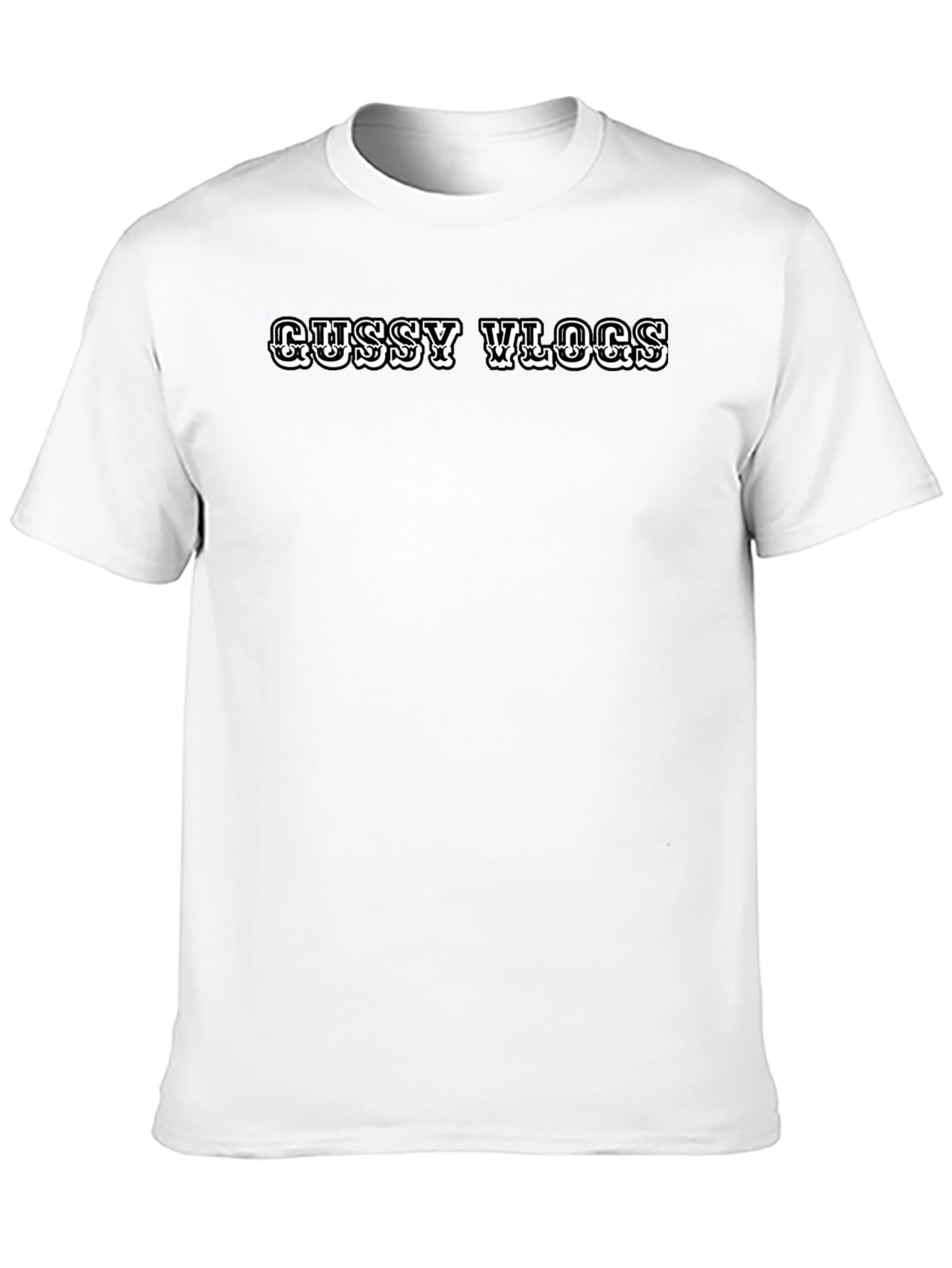 Gussy Vlogs Graphic Black T-Shirt