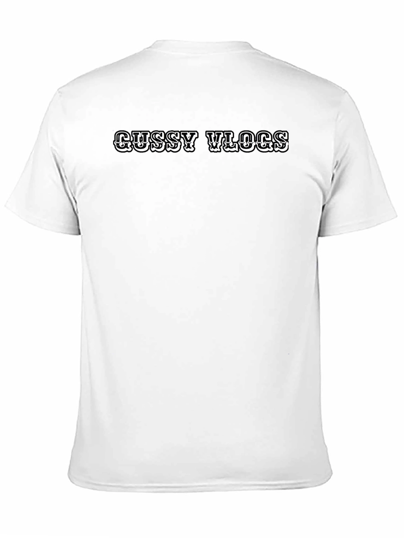 Gussy Vlogs Graphic Black T-Shirt