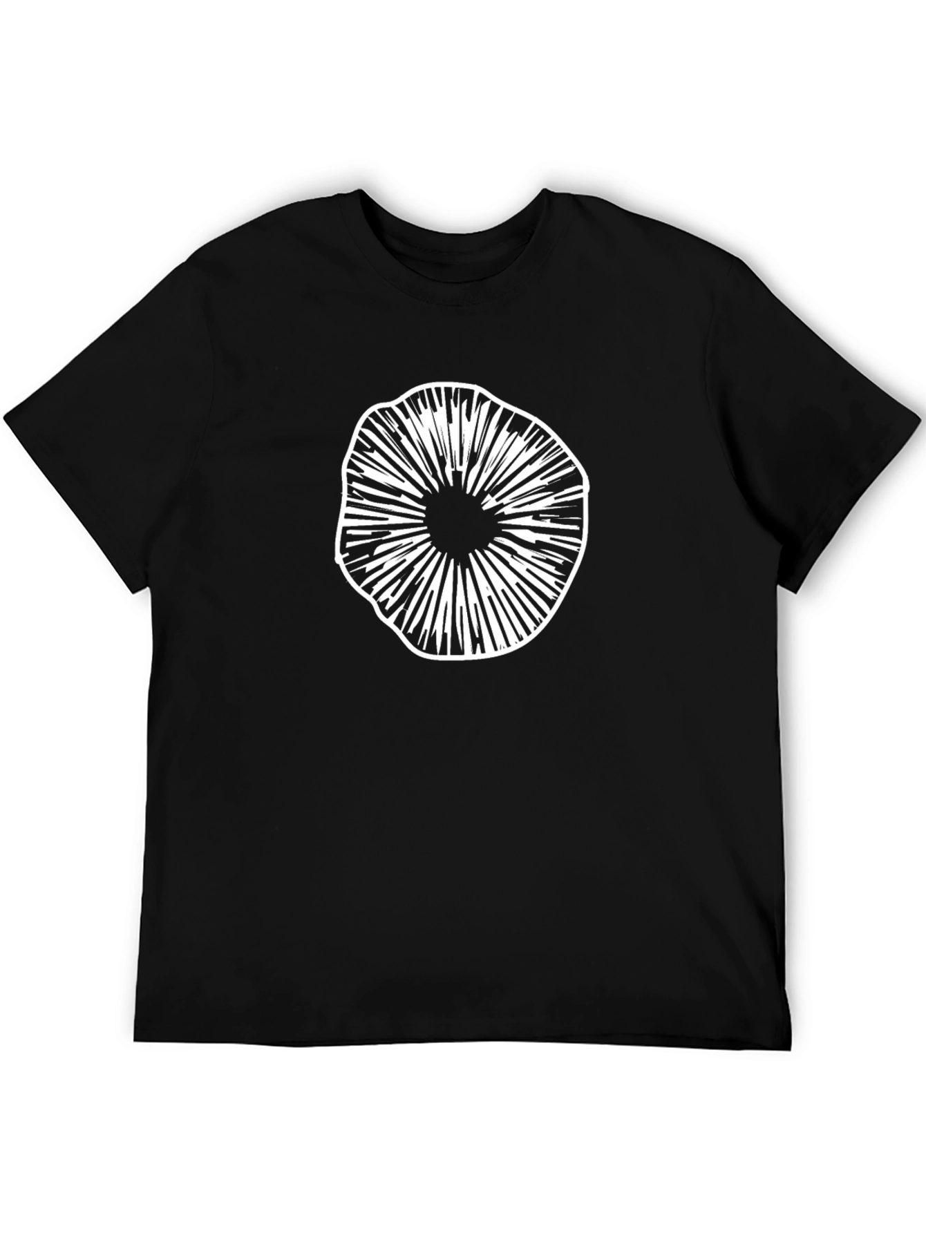 Abstract Graphic Tee - Modern Black Cotton Shirt