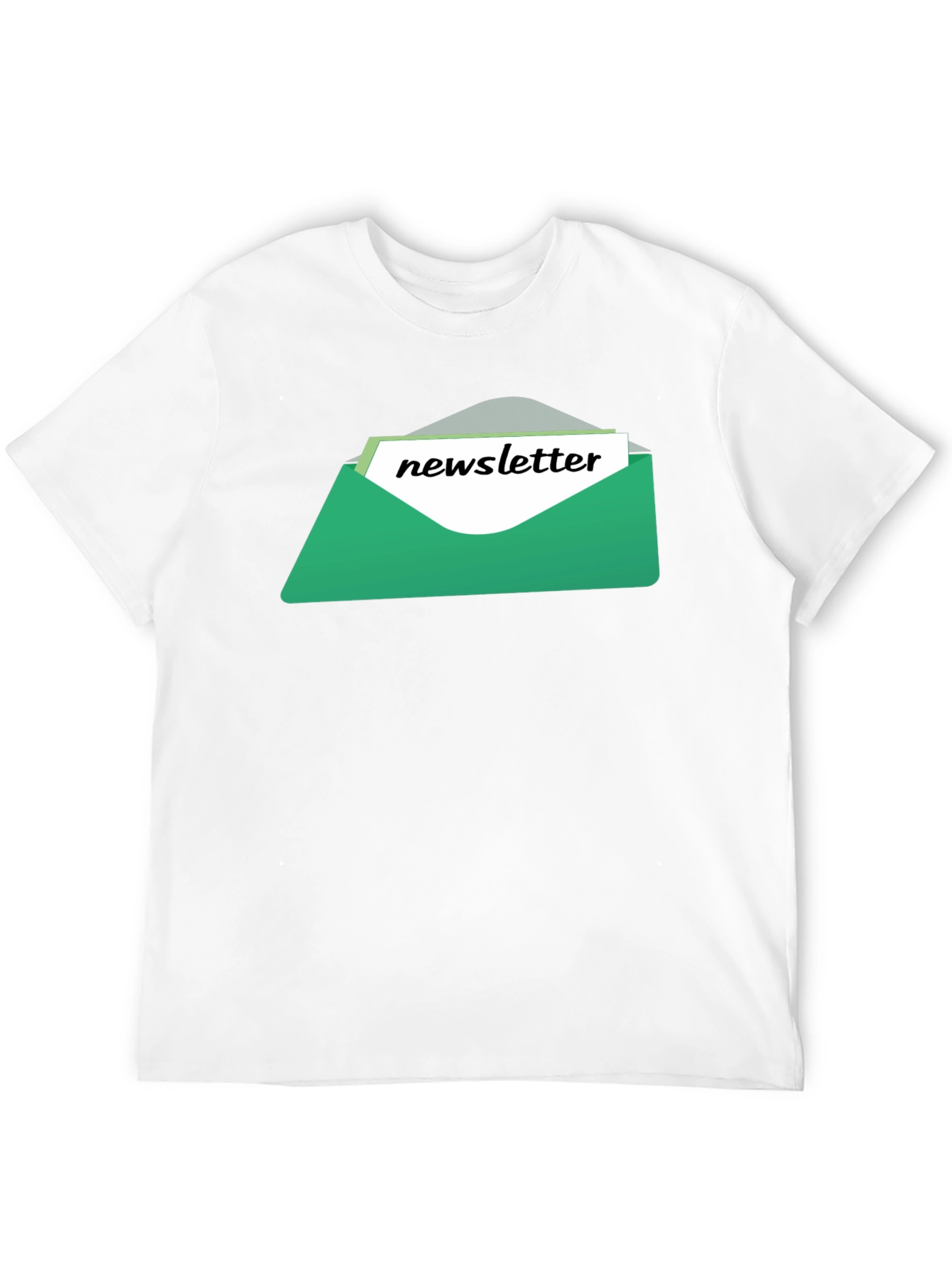 Newsletter Graphic Tee - Black Cotton T-Shirt