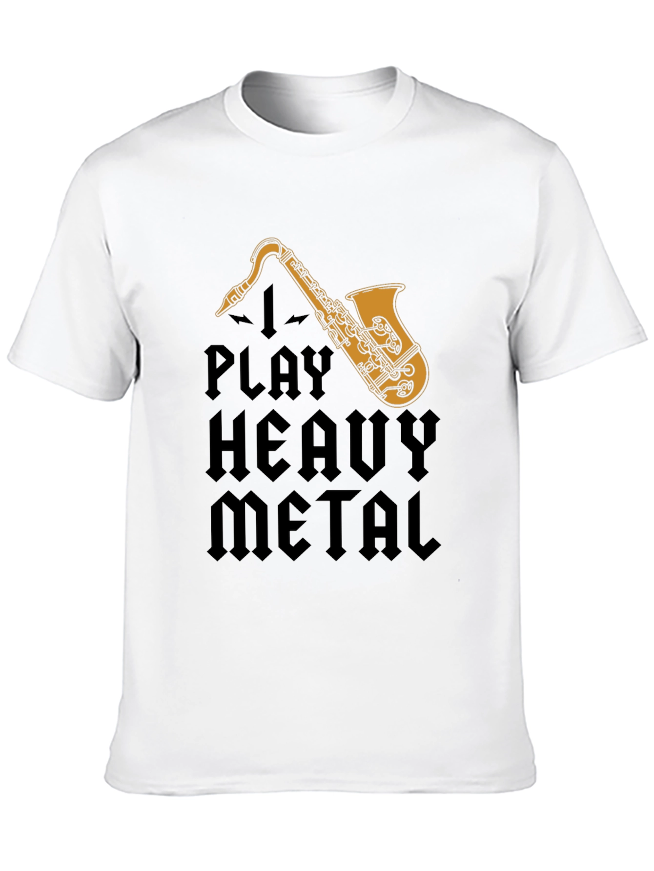 I Play Heavy Metal Saxophone Black T-Shirt