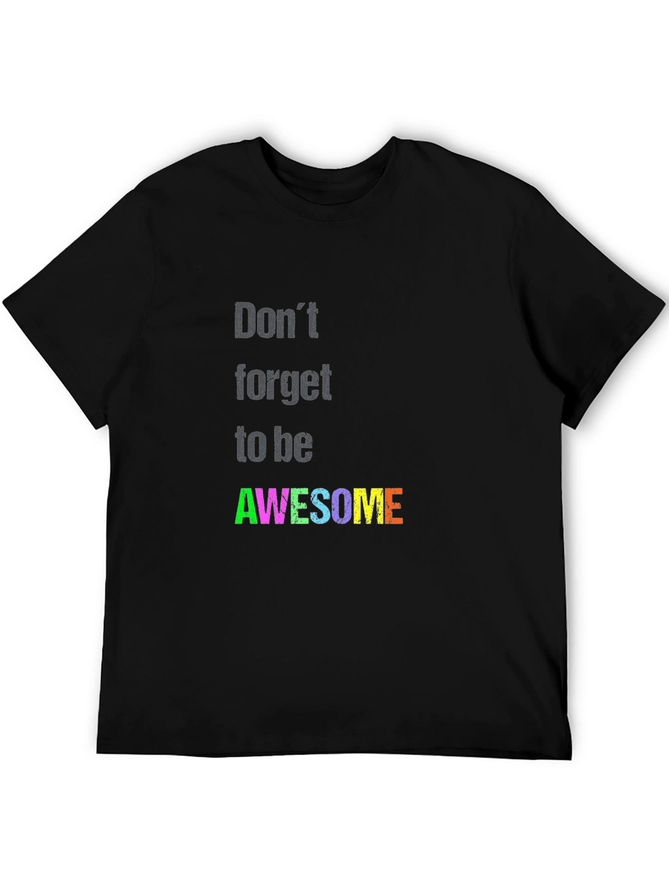 Awesome Graphic Tee - Black Short Sleeve T-Shirt