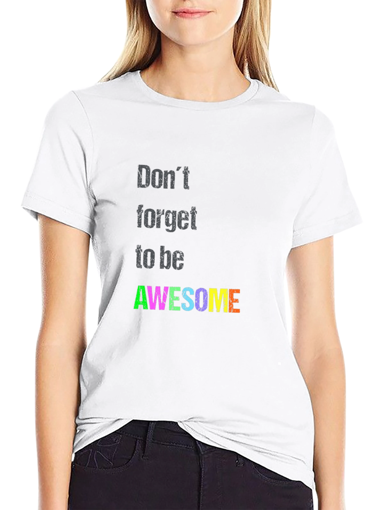 Awesome Graphic Tee - Black Short Sleeve T-Shirt