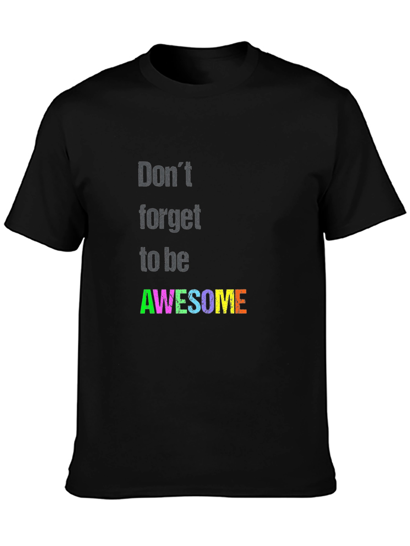 Awesome Graphic Tee - Black Short Sleeve T-Shirt