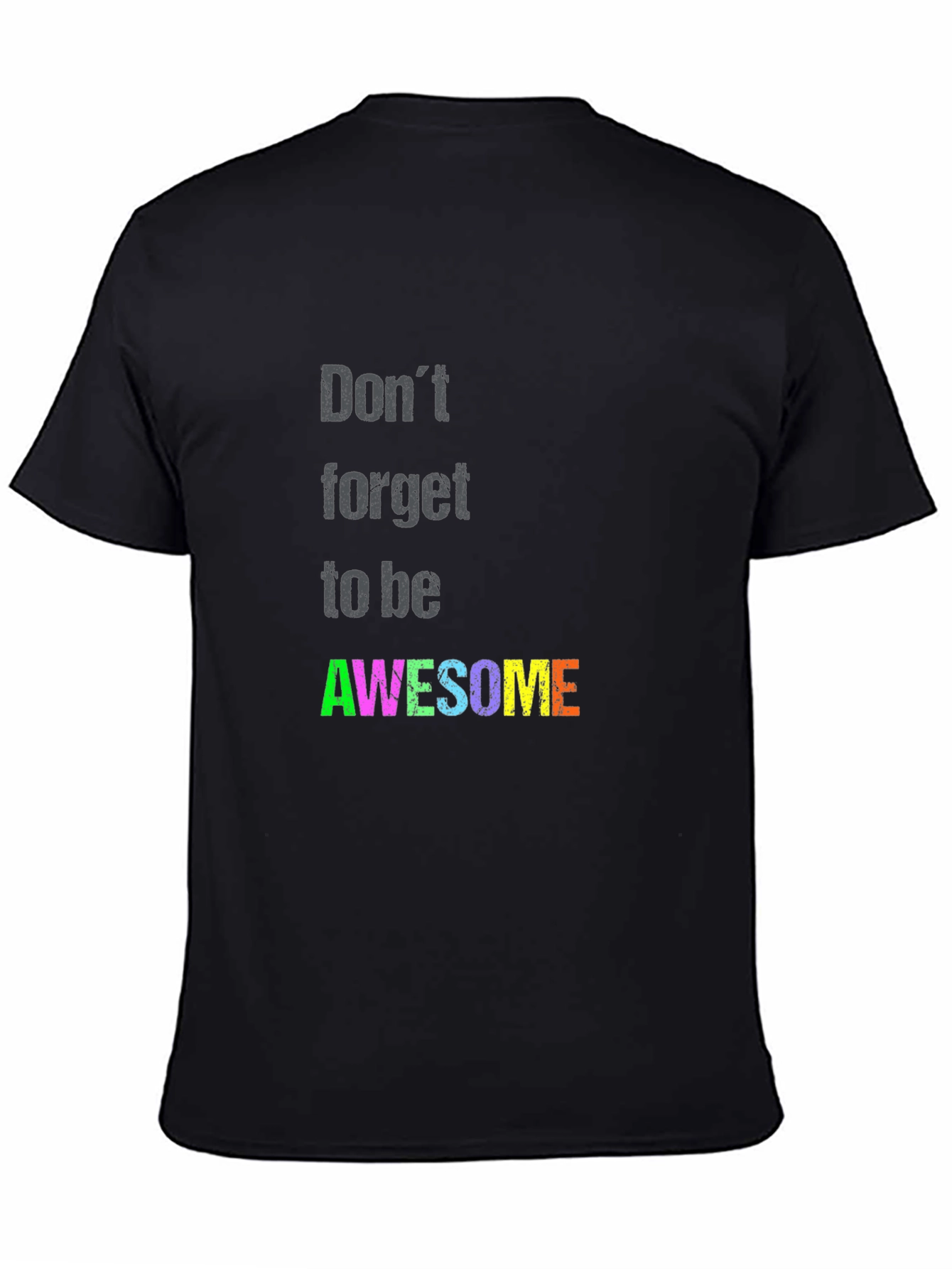 Awesome Graphic Tee - Black Short Sleeve T-Shirt