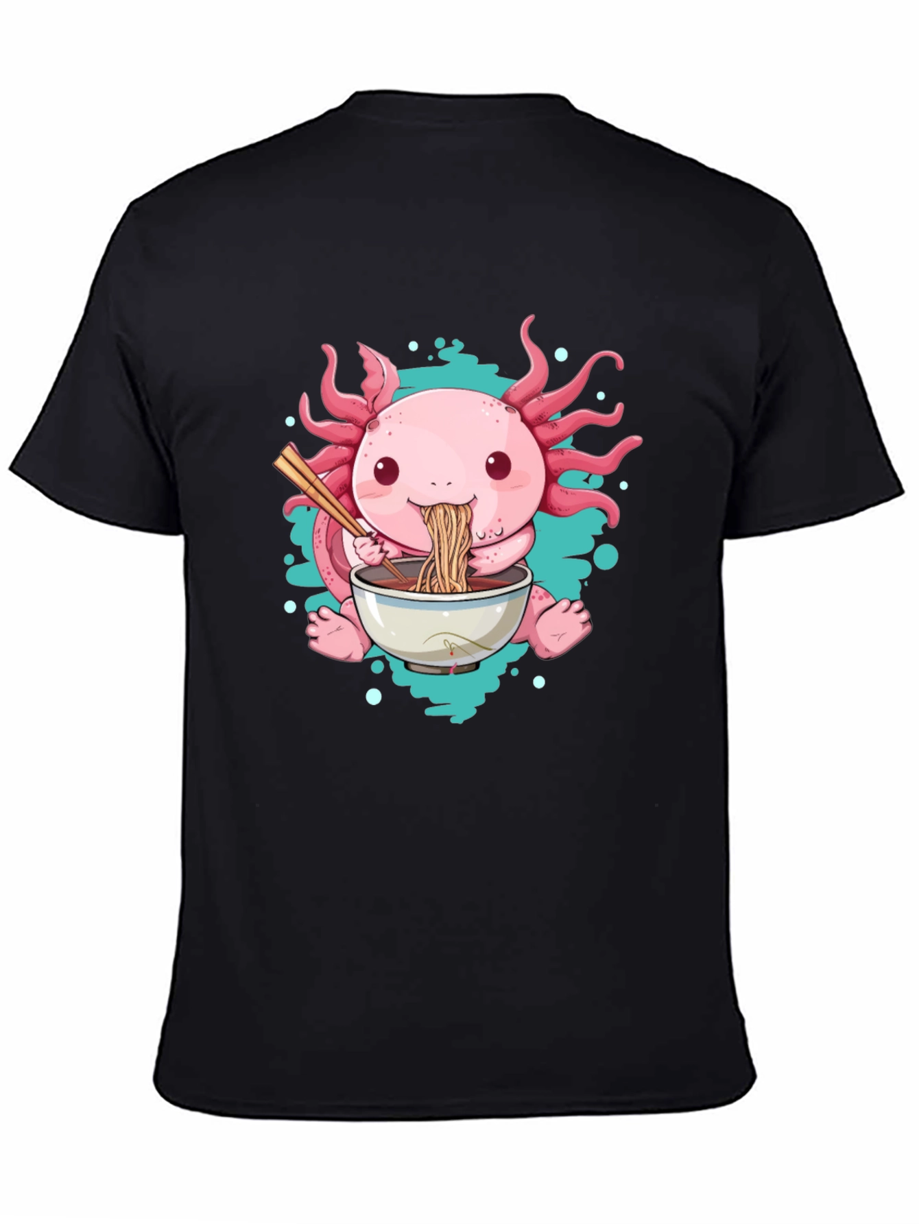Axolotl Ramen T-Shirt - Cute Cartoon Tee