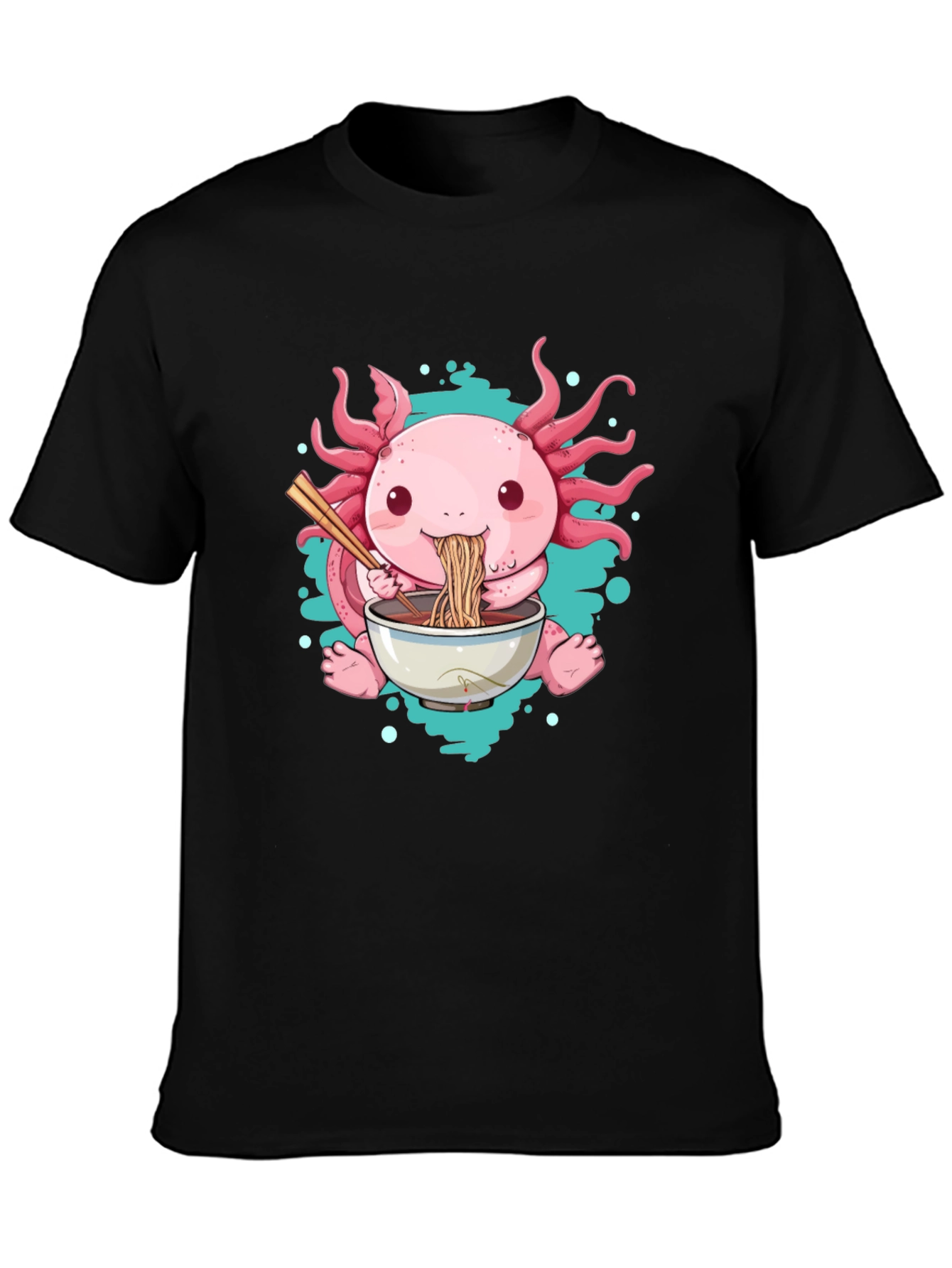 Axolotl Ramen T-Shirt - Cute Cartoon Tee