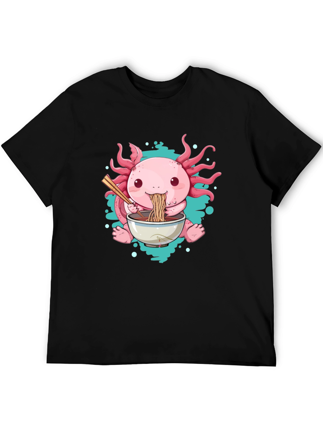 Axolotl Ramen T-Shirt - Cute Cartoon Tee