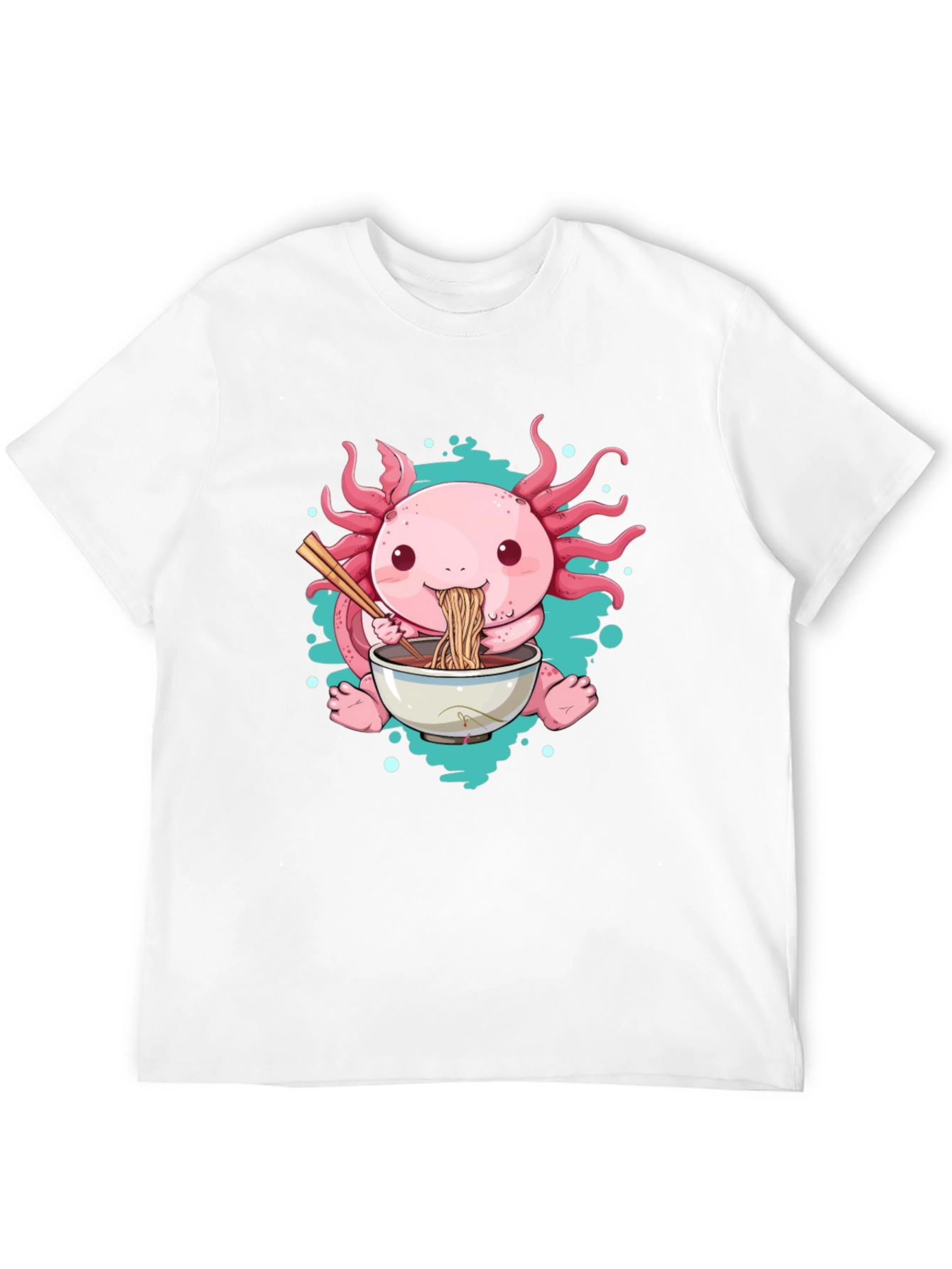 Axolotl Ramen T-Shirt - Cute Cartoon Tee