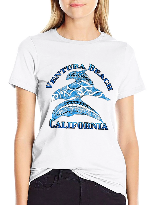 Ventura Beach California Dolphin T-Shirt