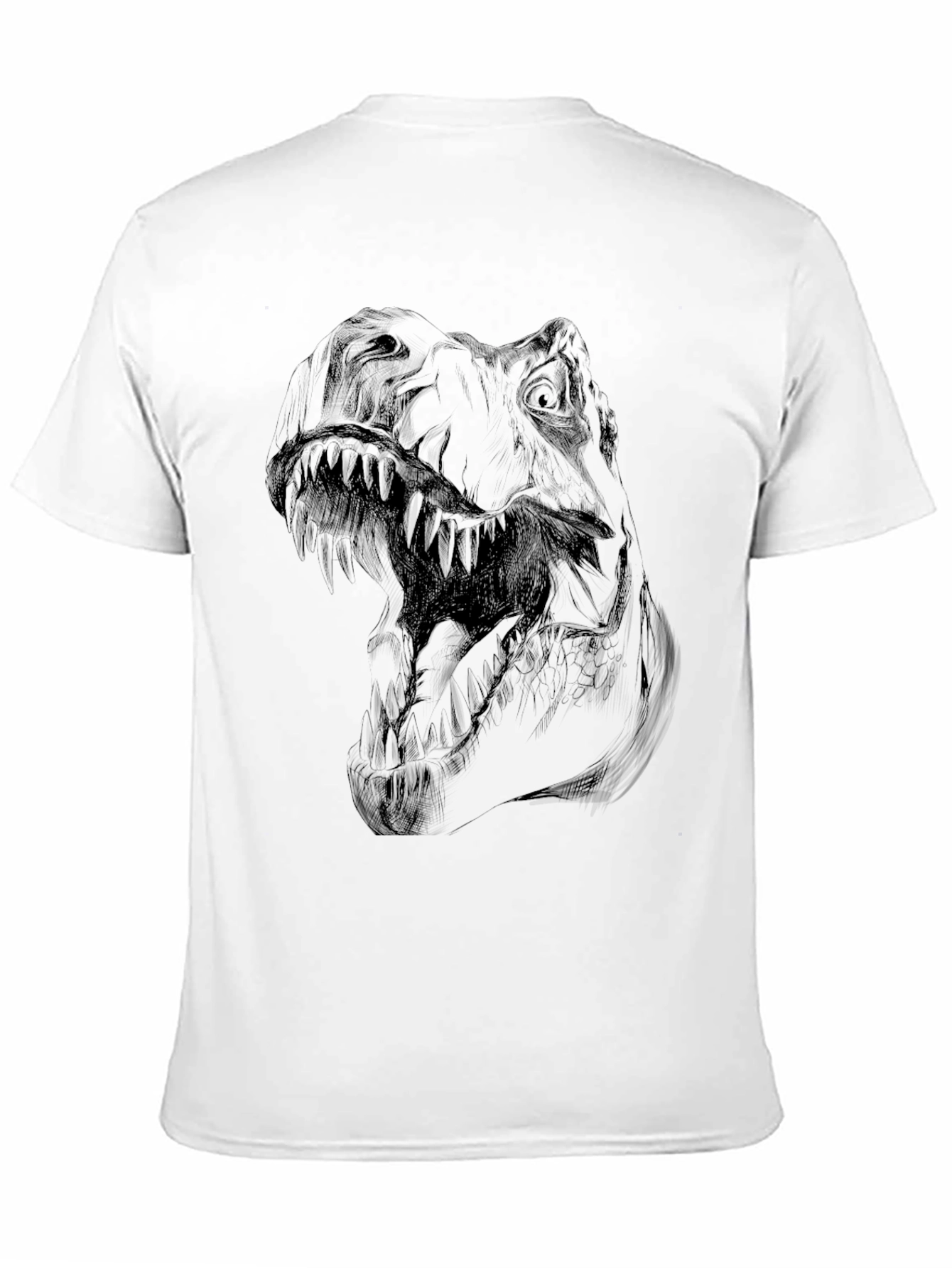 Dino T-Rex Graphic Tee - Mens Black Dinosaur Shirt