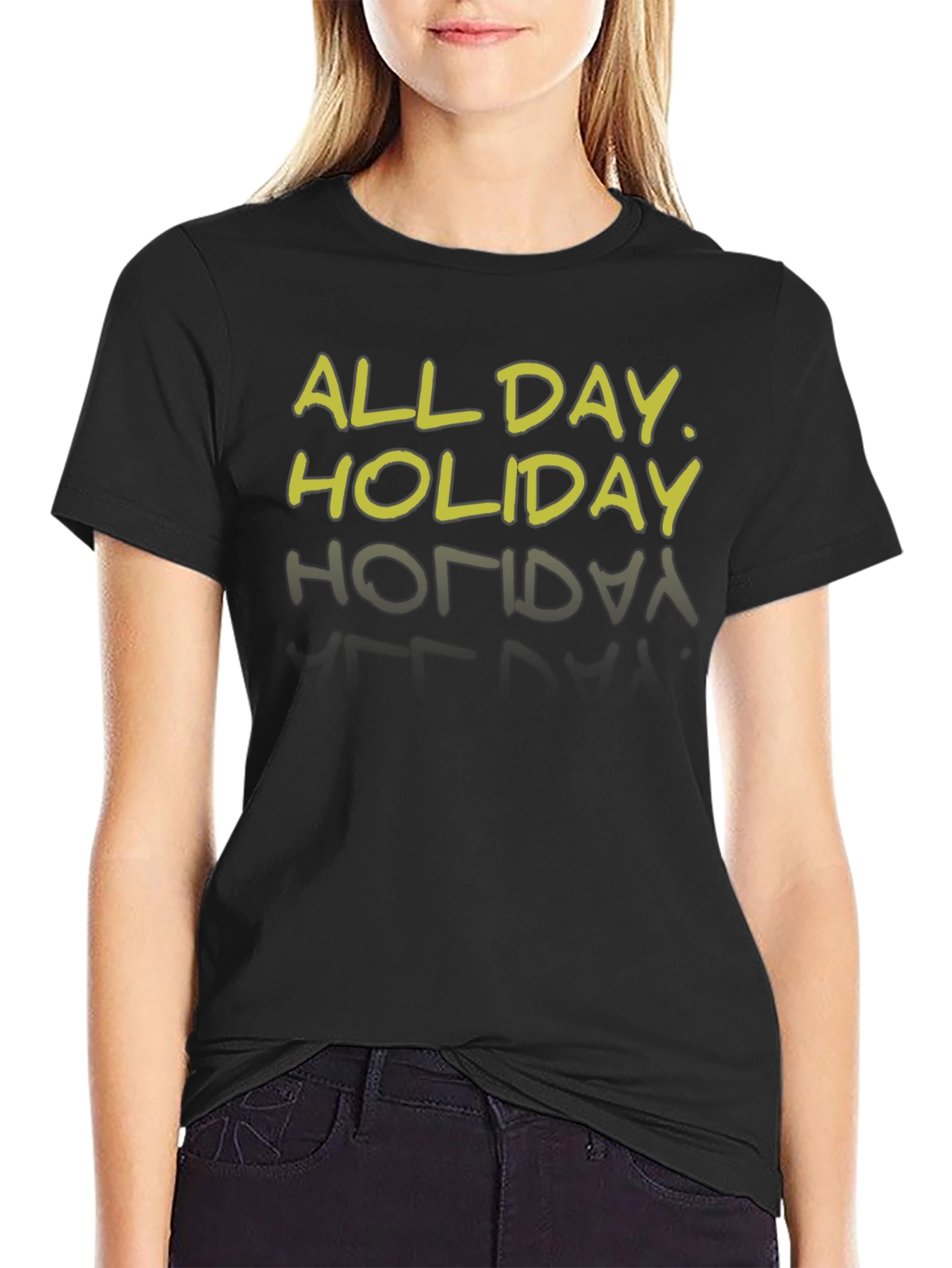 All Day Holiday Graphic Tee - Black